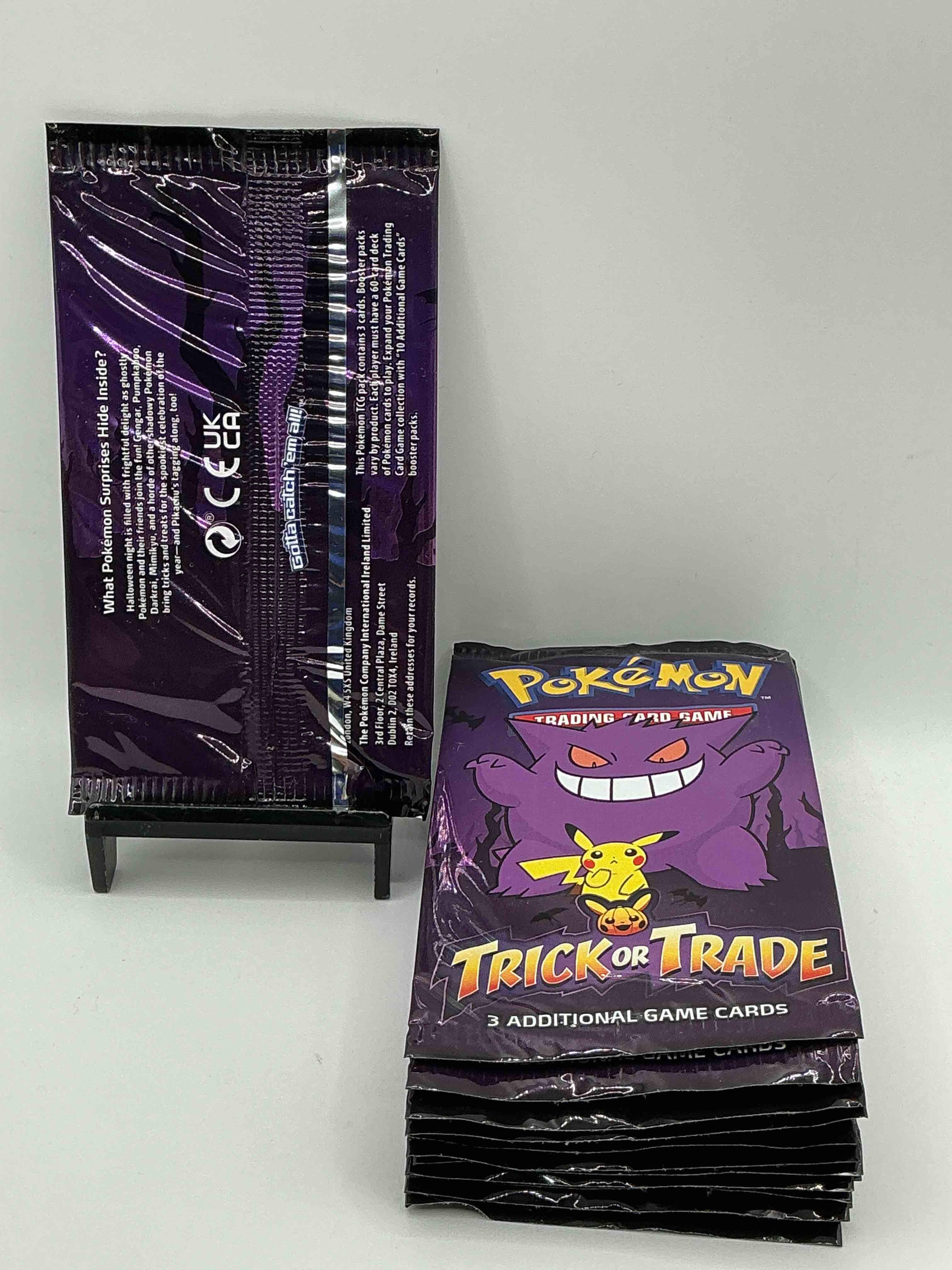 Condition photo showing New/Like New for Pokémon Packs! Spooky Trick Or Trade Unopened Packs! 3 Cards Per Pack, From 2022! Look For Legendary Monsters!