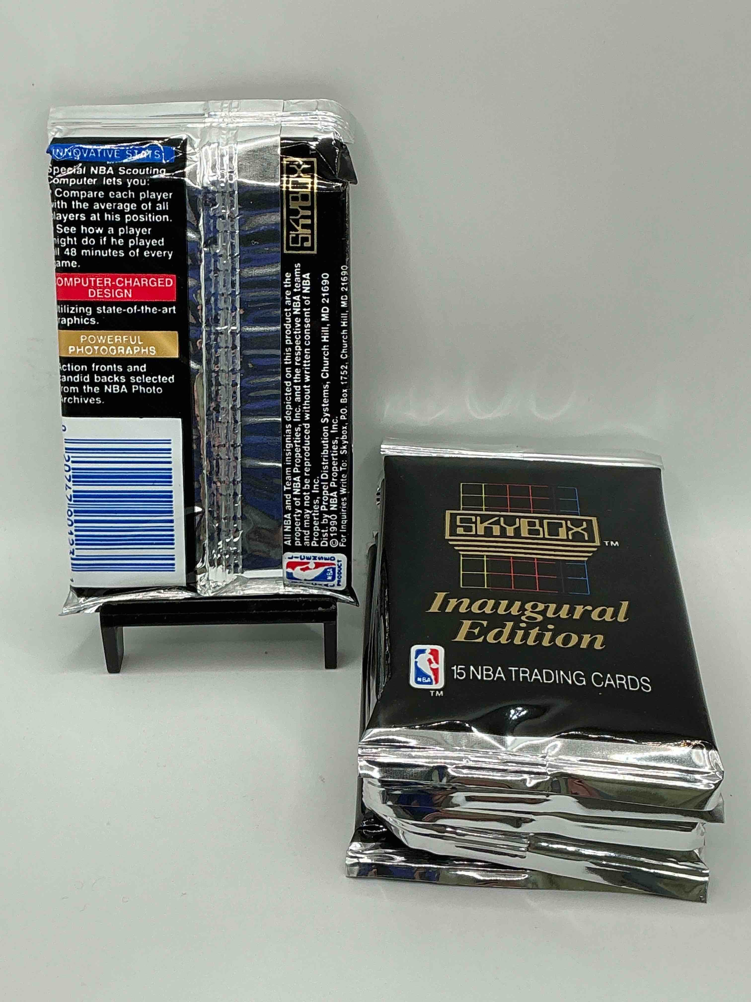 Condition photo showing New/Like New for Michael Jordan, Magic Johnson & More! Search For So Many NBA Legends & Stars! 1990-91 Skybox Unopened Packs, Series I! Direct From Original Box! These Packs Are Sought After For Ther Eye-Catching Teal Look & Awesome Cards! Search For Valuable Michael Jordan, Larry Bird & Magic Johnson Cards! Along With Other Stars!