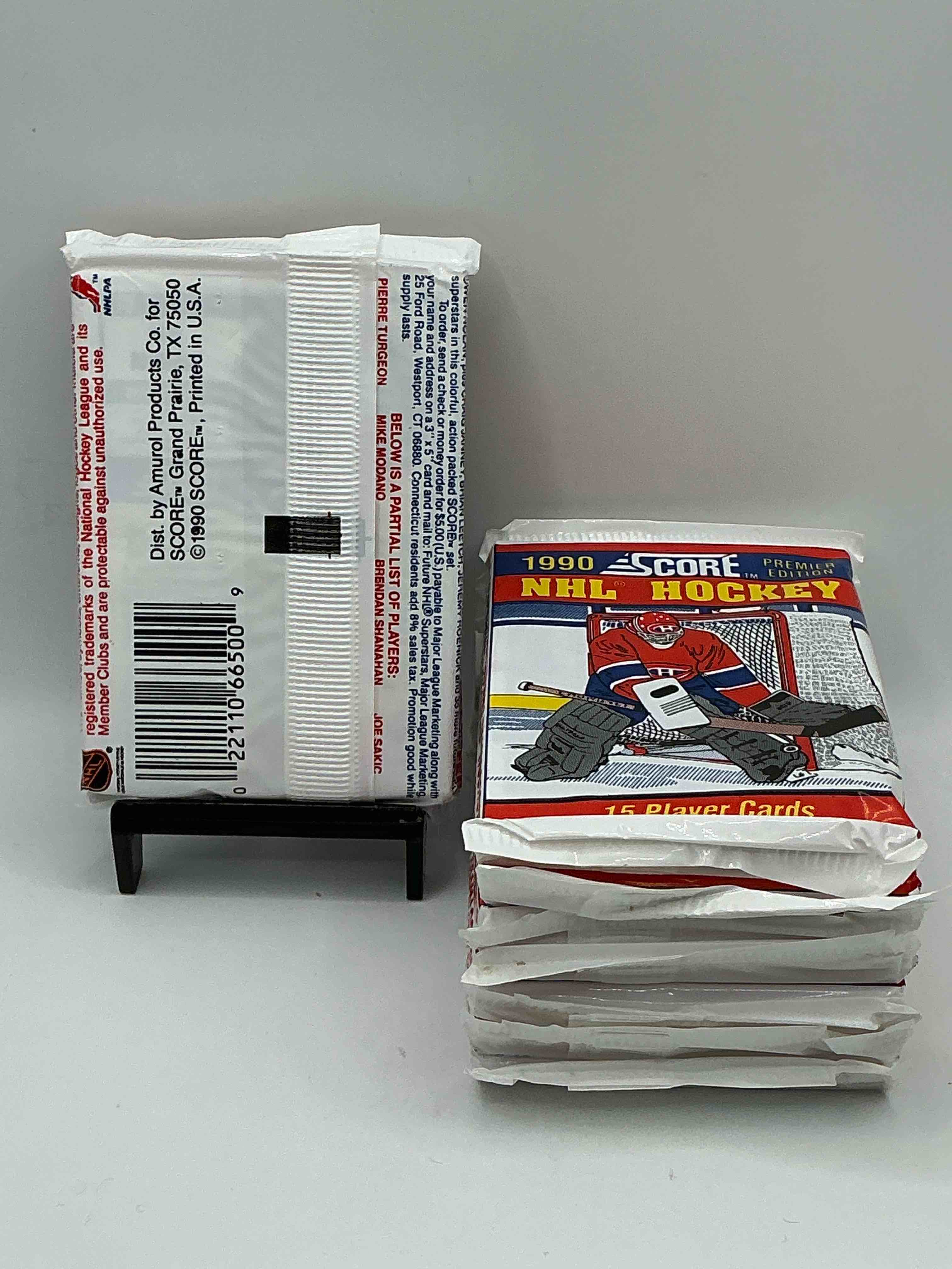 Condition photo showing New/Like New for Beautiful & Rare! Wayne Gretzky!? 1990 Score Hockey Unopened Packs! Look For Key Rookies & Wayne Gretzky Cards In These Amazing Packs! Straight From Box & Rare!