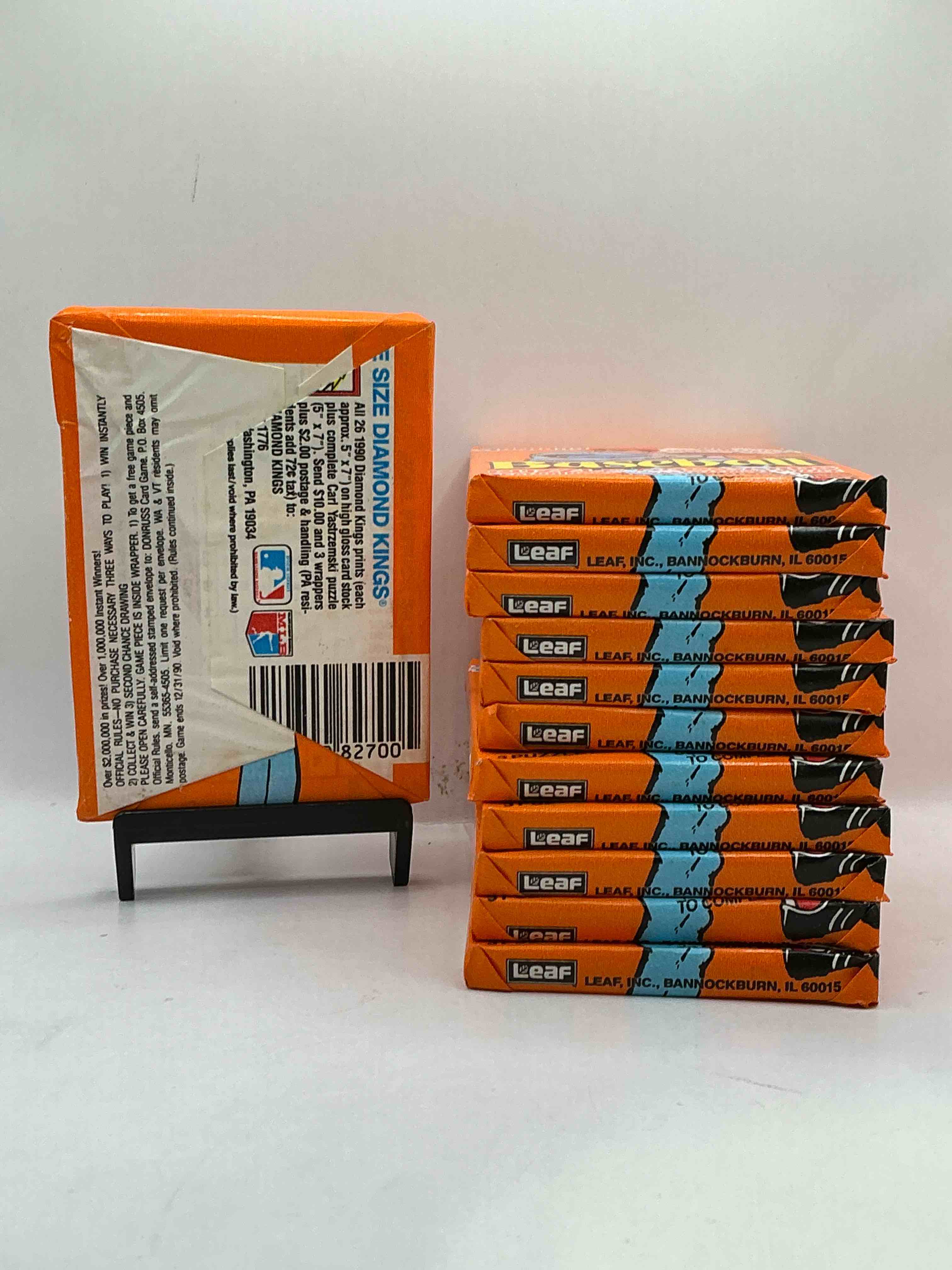 Condition photo showing New/Like New for Diamond Kings Ken Griffey Jr!? 1990 Donruss Baseball Unopened Wax Packs! Hard To Find! Straight From Original Box! Search For Possible Juan Gonzalez Rookie Card!As Well As Valuable Ken Griffey Jr. Cards!