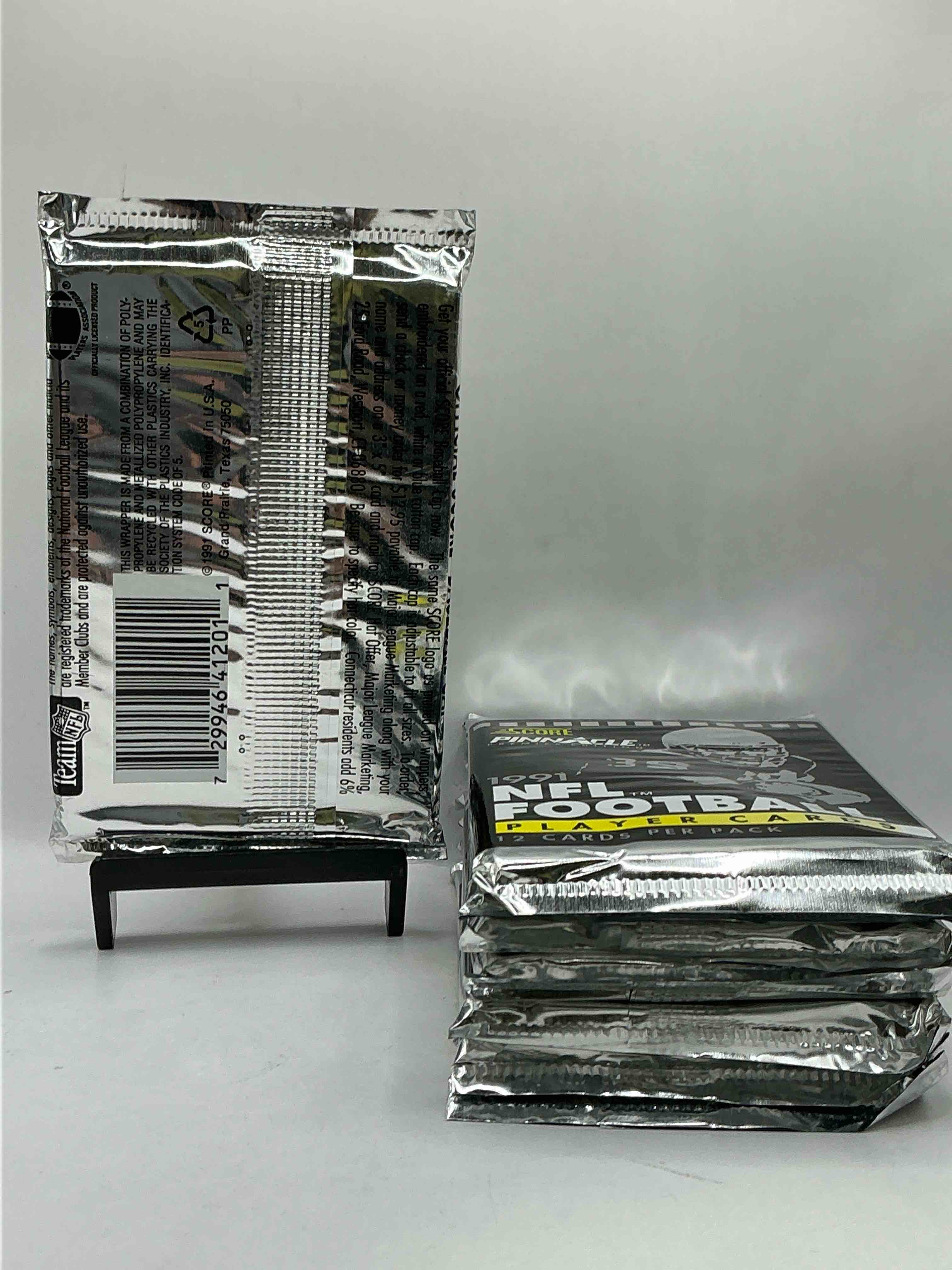 Condition photo showing New/Like New for 1991 Pinnacle Premier Edition Score Unopened Sports Card Packs Direct From Original Box! Search For Valuable Emmitt Smith Cards & Other Stars!