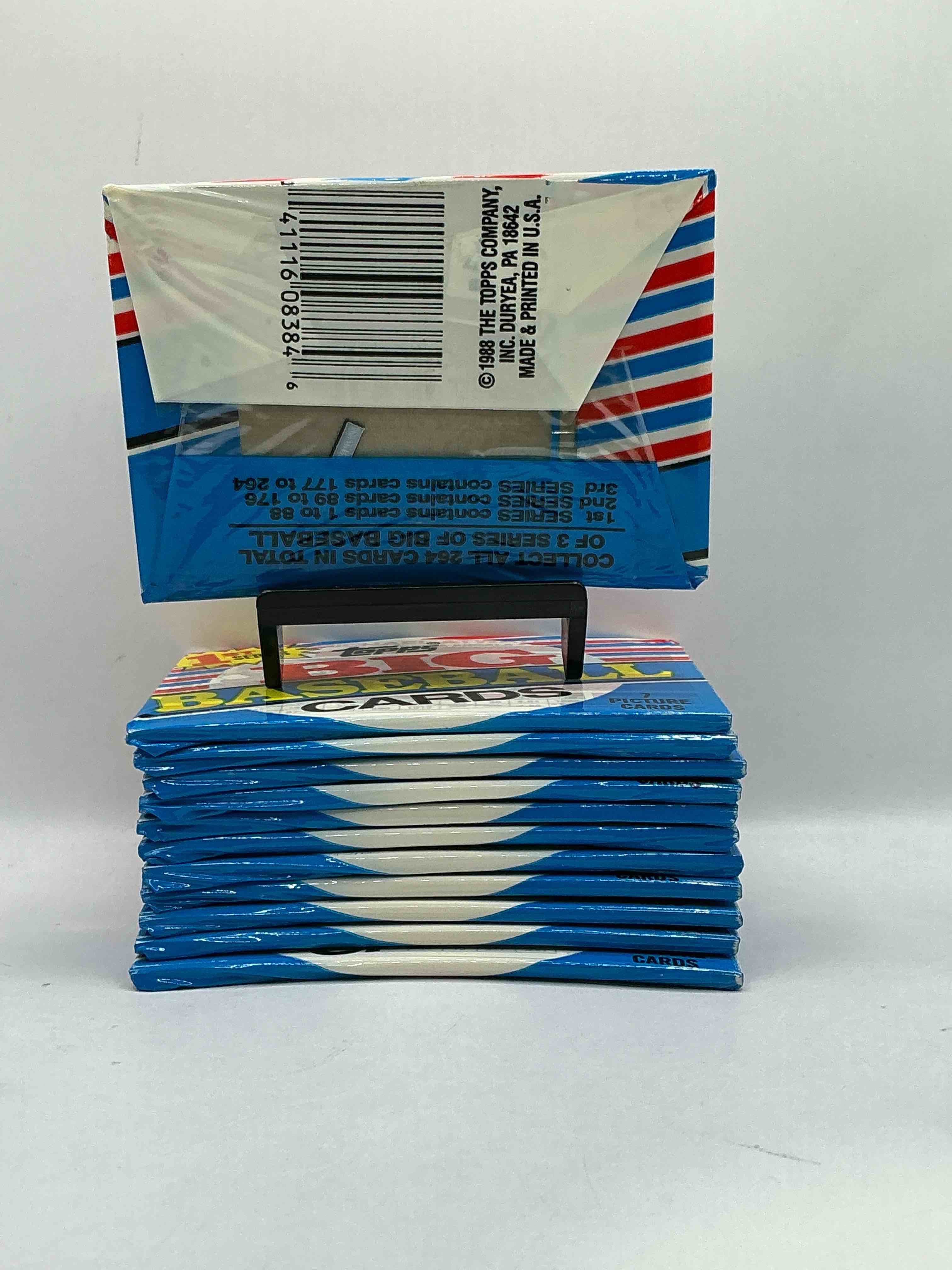 Condition photo showing New/Like New for 1988 Topps Big Baseball Sealed Card Packs Direct From Original Retail Case. Getting Harder & Harder To Find! Search For Bo Jackson, Roger Clemons & Tons Of 80's Stars In These Fun Cards You Rarely See!