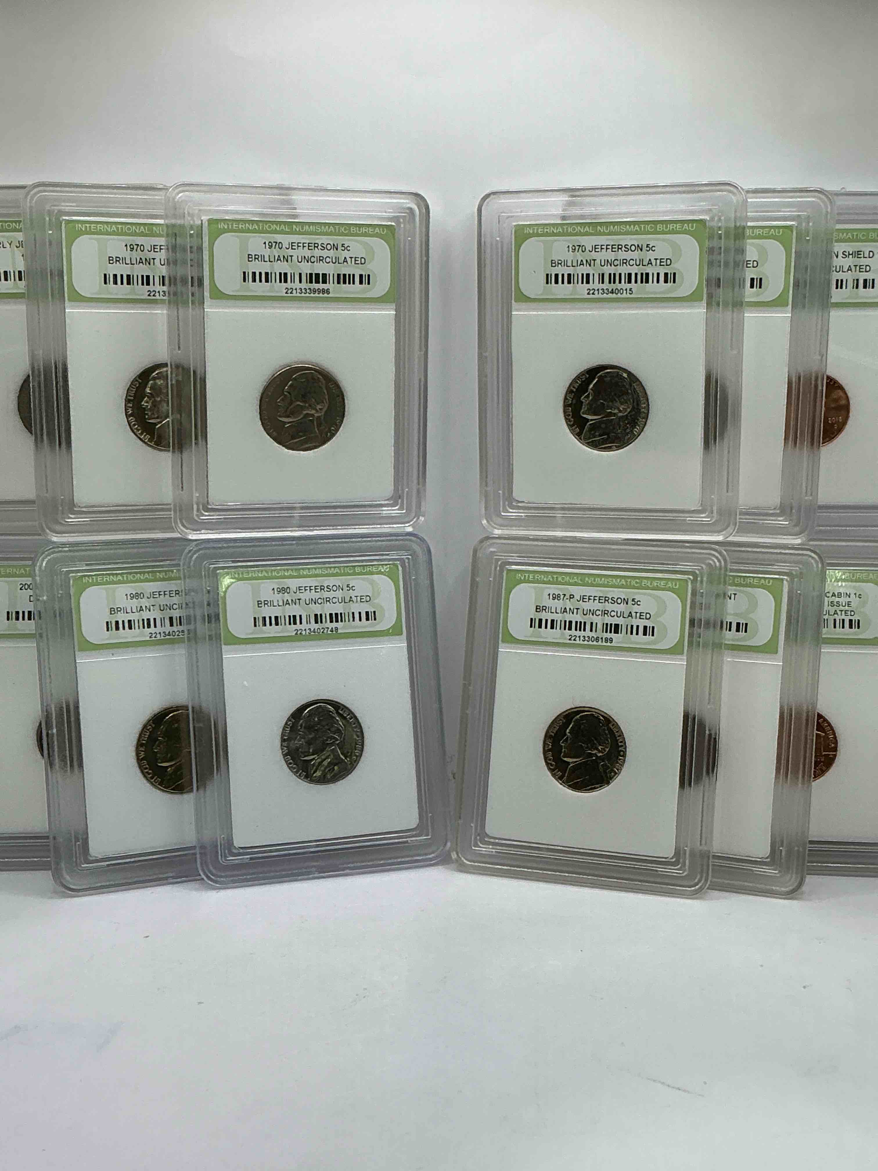 Condition photo showing New/Like New for Collector's Dream! 12 Different Rare, Slabbed U.S. Collector Coins In Certified/Catalogued Protective Slab Cases! A Great Way to Build An Incredible Collection Of Protected, Rare U.S. Coins! Great For The Coin Fan & Collector!