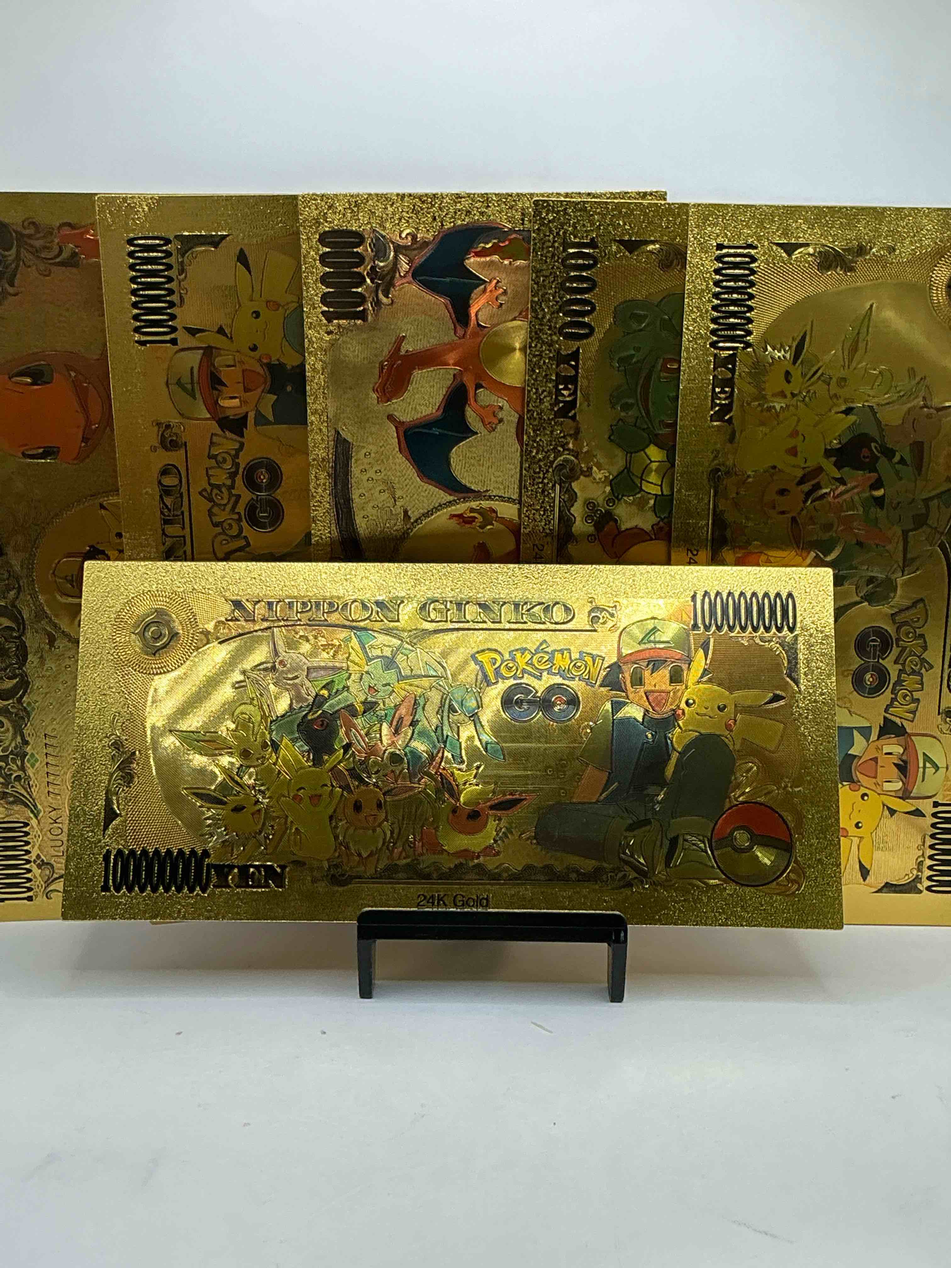 Condition photo showing New/Like New for Pokémon Novelty Gold In Color Dollars! Ultra Cool Novelty 10,000 Pokémon Bill With Characters & Cool Designs! Rare & Hard To Get!