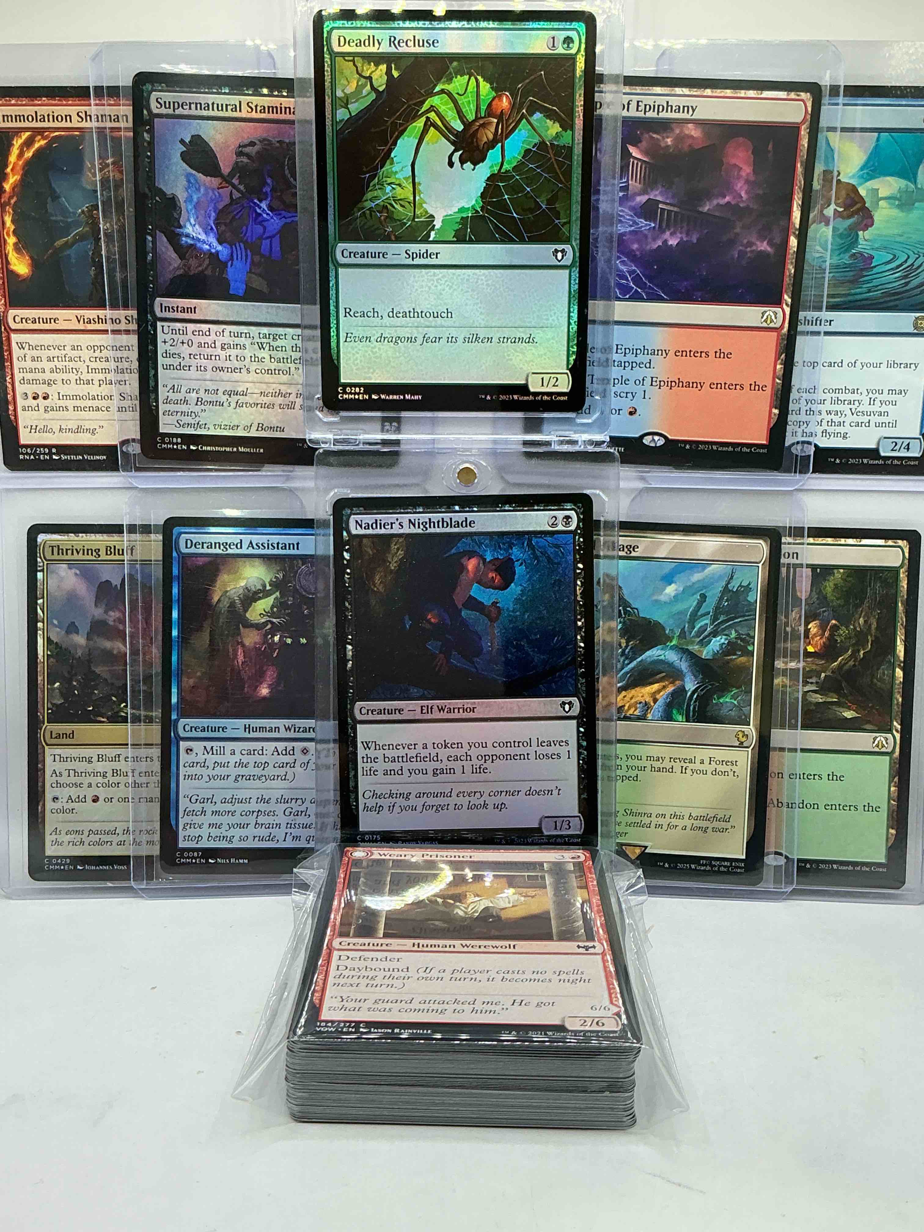 Condition photo showing New/Like New for Magic The Gathering 50 Card Lot! Lot Includes 5 Rare Cards & 5 Holo Foil Cards! All Cards In Excellent Condition! A Great Way To Join The MTG Craze!