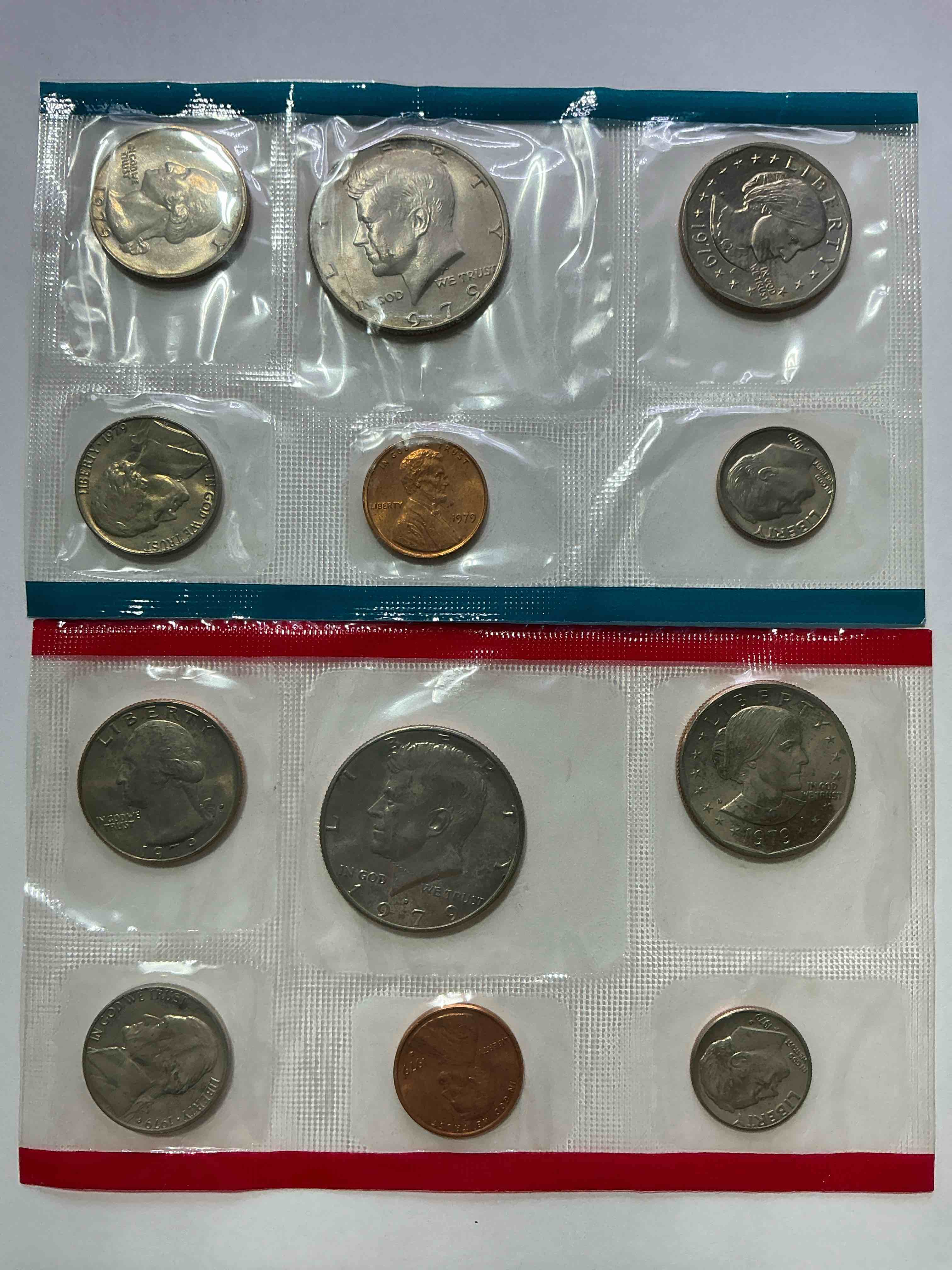 1979 uncirculated u.s. mint coins! these gorgeous coins from the mint set features each u.s. coins minted in 1979 in uncirculated condition, from each mint mark, philly & denver! own an awesome investment & incredible piece of u.s. history!