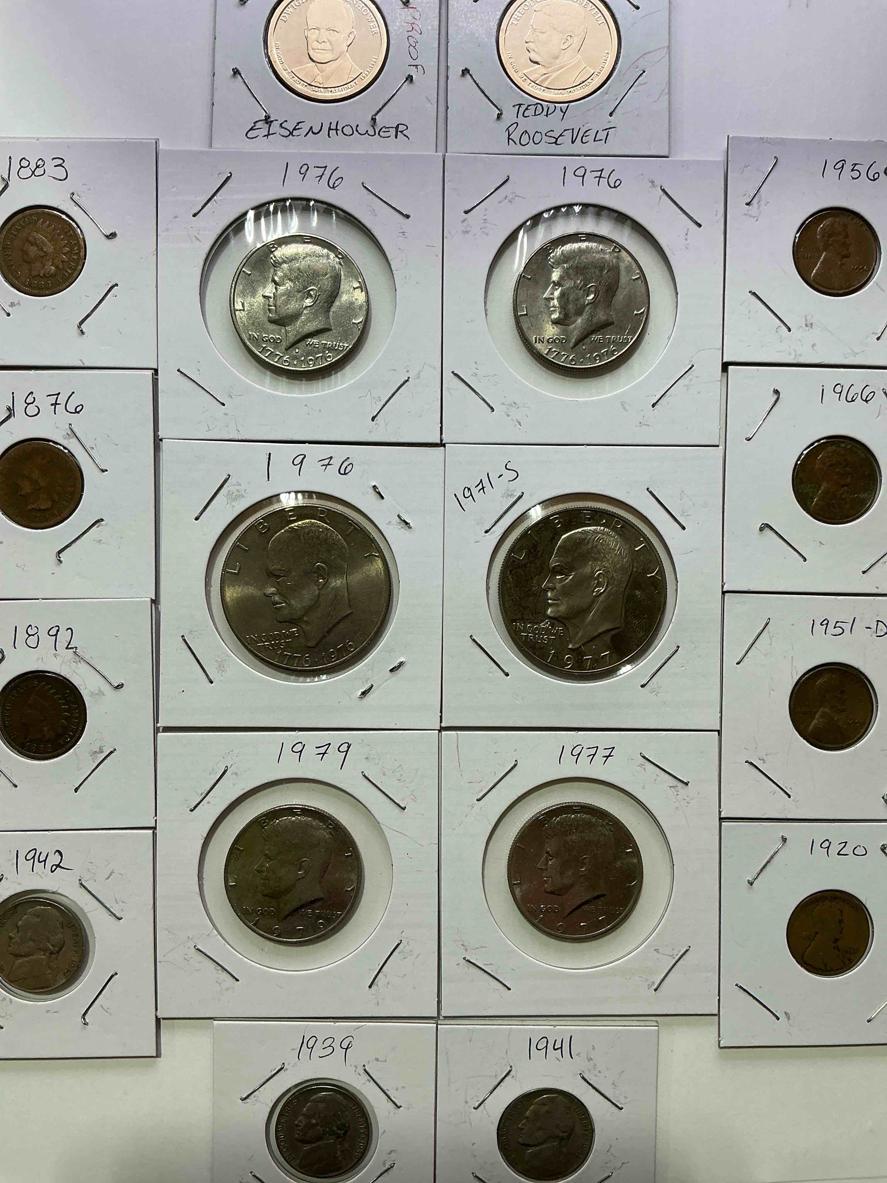 coin lot craziness! a fun mixture of different coins from all different years! ike dollars, indian head pennies, half dollars & more! perfect addition to any collection! 