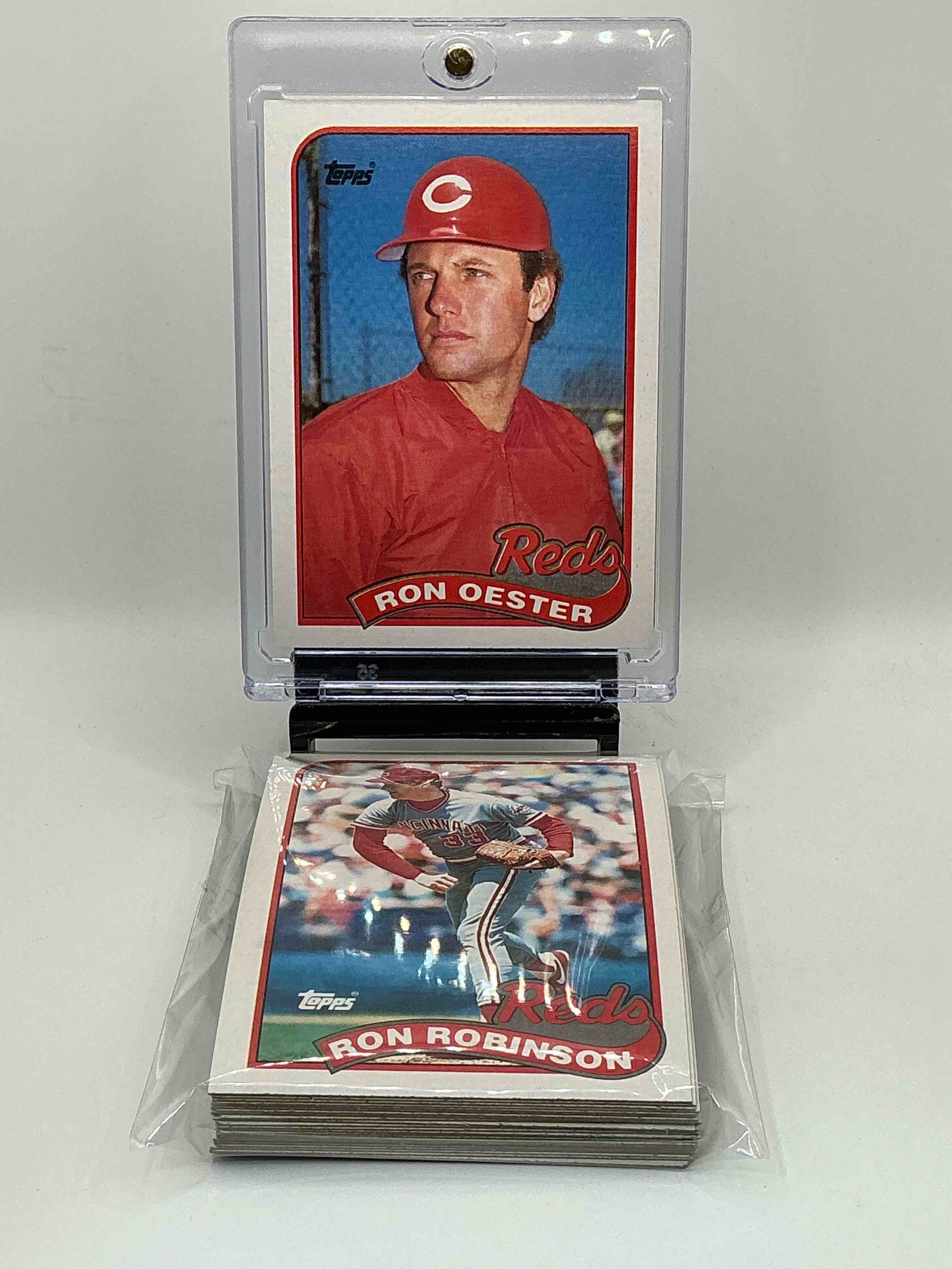 1989 topps baseball reds complete set! 24 card reds set! legends like ron oester & so many more!