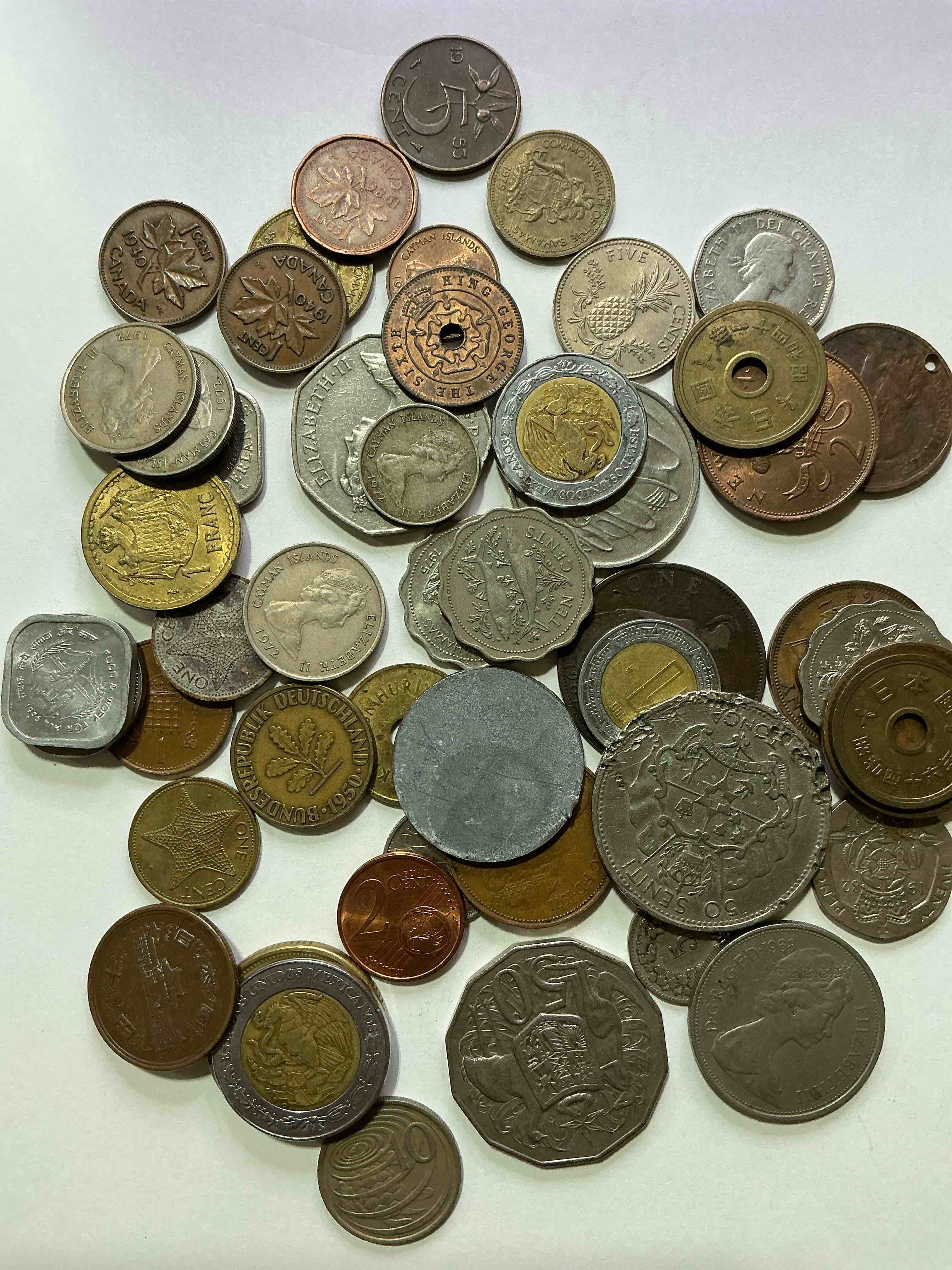 Condition photo showing Good Condition for World Coins, Antique & Vintage! Each Lot Is Unique! Many Different Years, Countries, Sizes & Exotic Places. This Cool Collection Of Antique Coins From Around The World Is Loads Of Fun! Have Fun Identifying Each Coin & Country As A Great Educational Tool! A Great Investment Too!