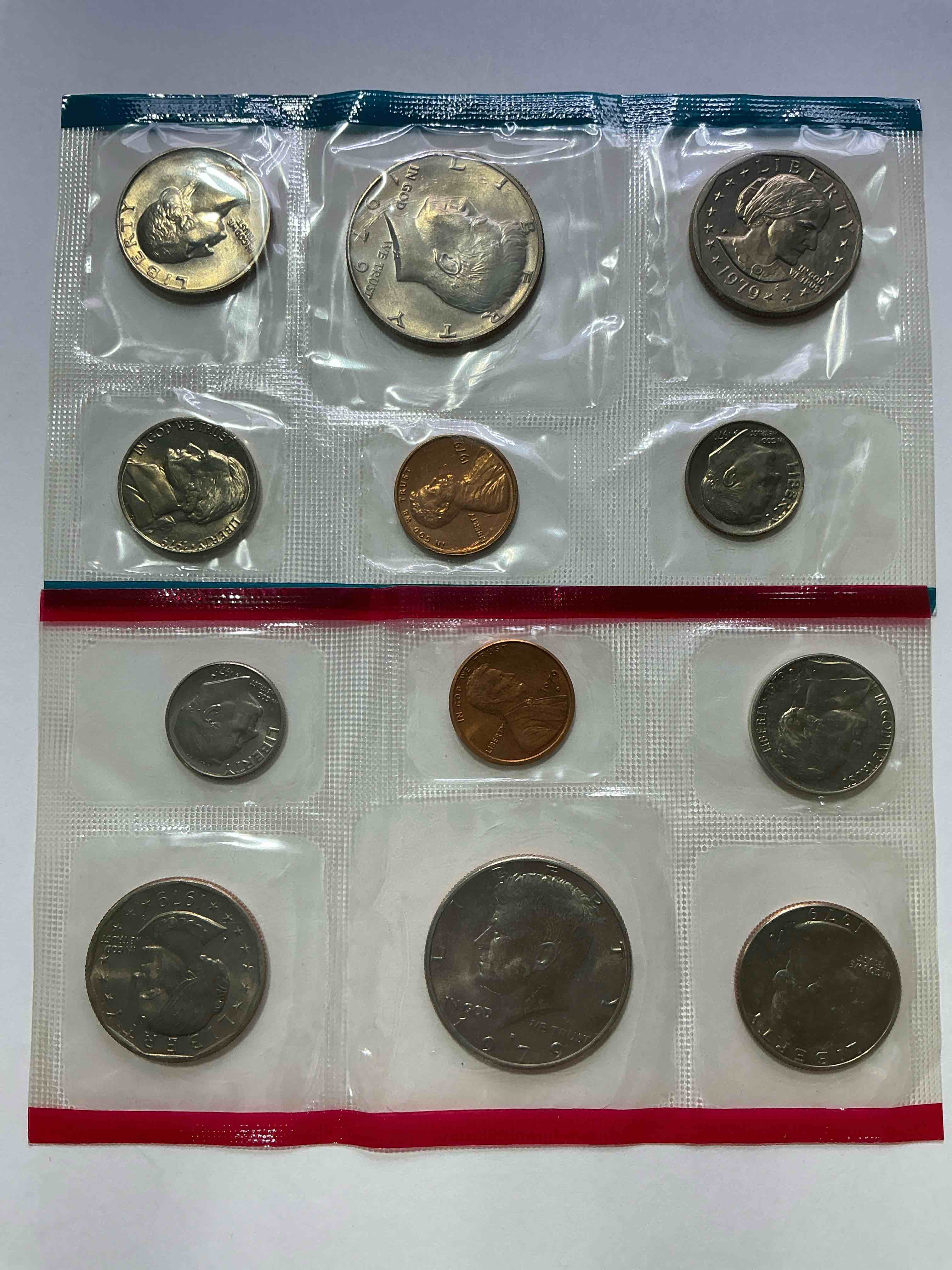 1979 uncirculated u.s. mint coins! these gorgeous coins from the mint set features each u.s. coins minted in 1979 in uncirculated condition, from each mint mark, philly & denver! own an awesome investment & incredible piece of u.s. history!