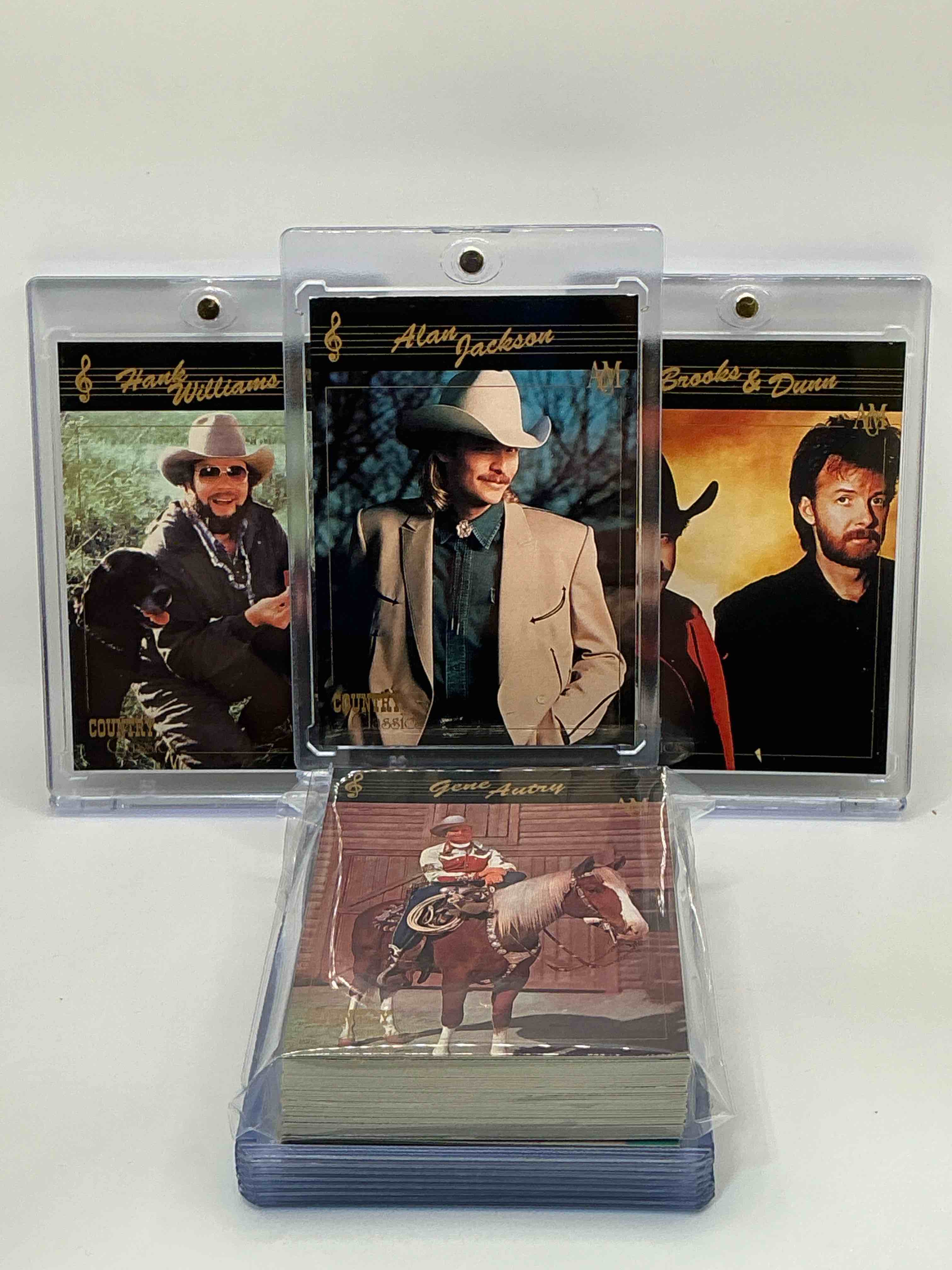 hank williams jr! brooks & dunn! allen jackson! wow! country classics series i collector’s cards! 50 card lot! acm 1992 collector’s cards!