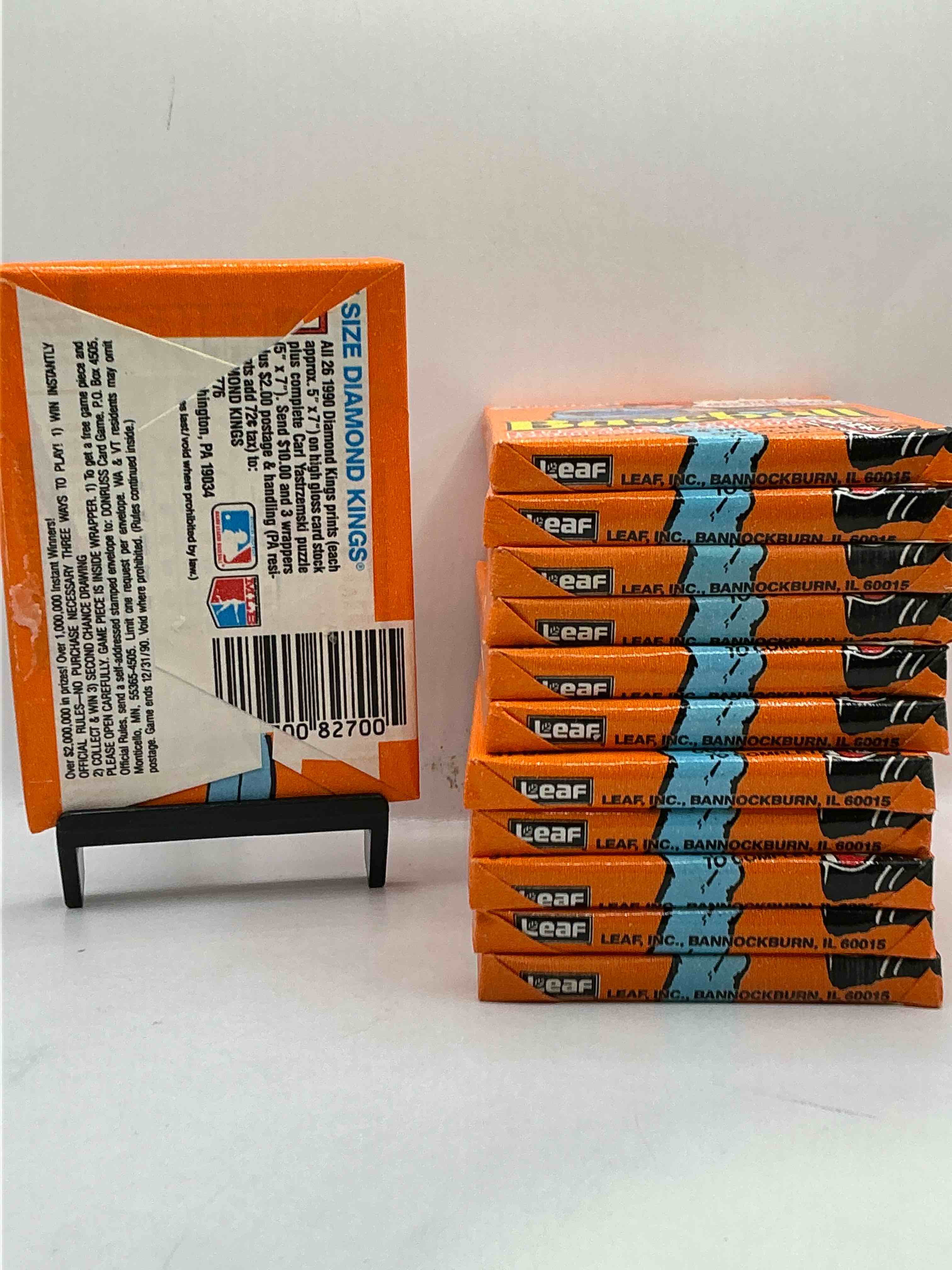 Condition photo showing New/Like New for Diamond Kings Ken Griffey Jr!? 1990 Donruss Baseball Unopened Wax Packs! Hard To Find! Straight From Original Box! Search For Possible Juan Gonzalez Rookie Card!As Well As Valuable Ken Griffey Jr. Cards!