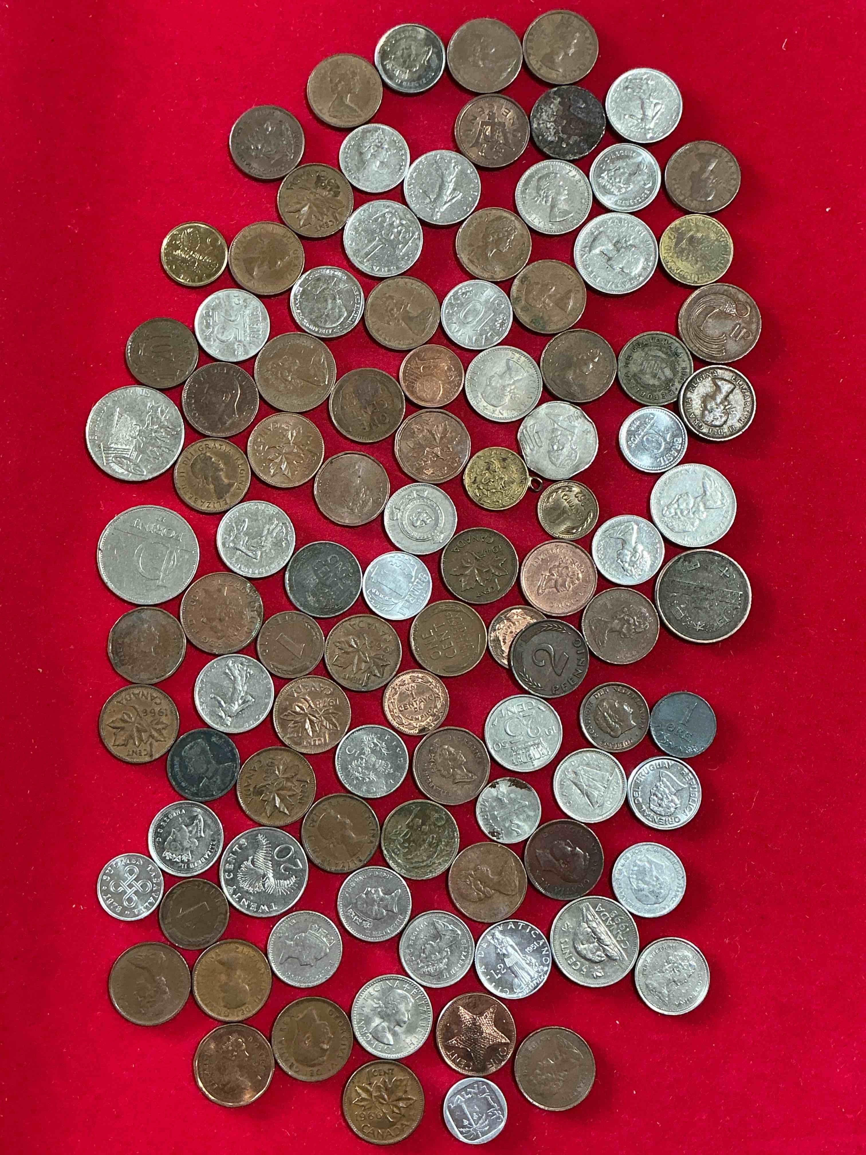 Condition photo showing Good Condition for World Coins, Antique & Vintage! Each Lot Is Unique! Many Different Years, Countries, Sizes & Exotic Places. This Cool Collection Of Antique Coins From Around The World Is Loads Of Fun! Have Fun Identifying Each Coin & Country As A Great Educational Tool! A Great Investment Too!