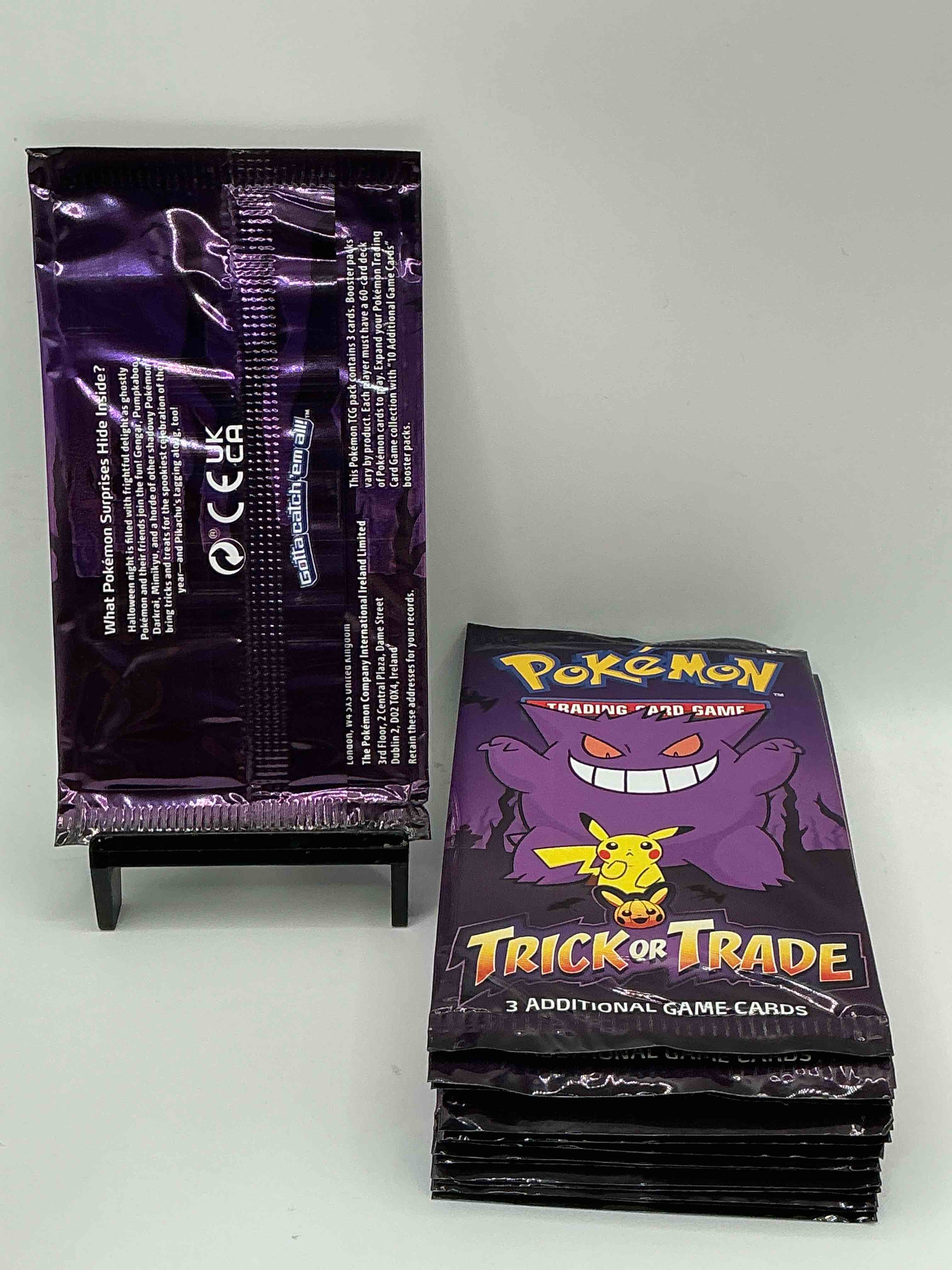 Condition photo showing New/Like New for Pokémon Packs! Spooky Trick Or Trade Unopened Packs! 3 Cards Per Pack, From 2022! Look For Legendary Monsters!