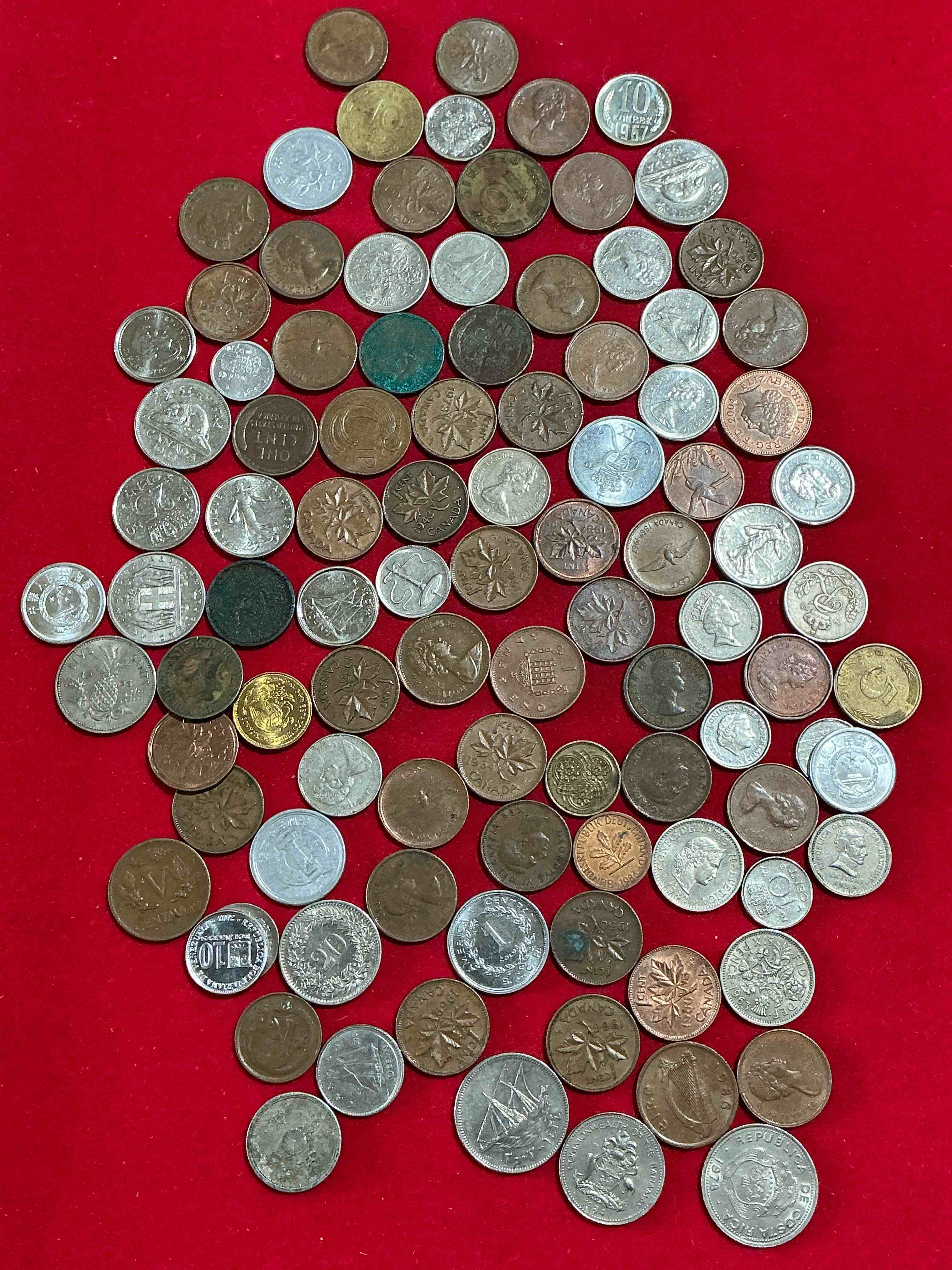 Condition photo showing Good Condition for World Coins, Antique & Vintage! Each Lot Is Unique! Many Different Years, Countries, Sizes & Exotic Places. This Cool Collection Of Antique Coins From Around The World Is Loads Of Fun! Have Fun Identifying Each Coin & Country As A Great Educational Tool! A Great Investment Too!