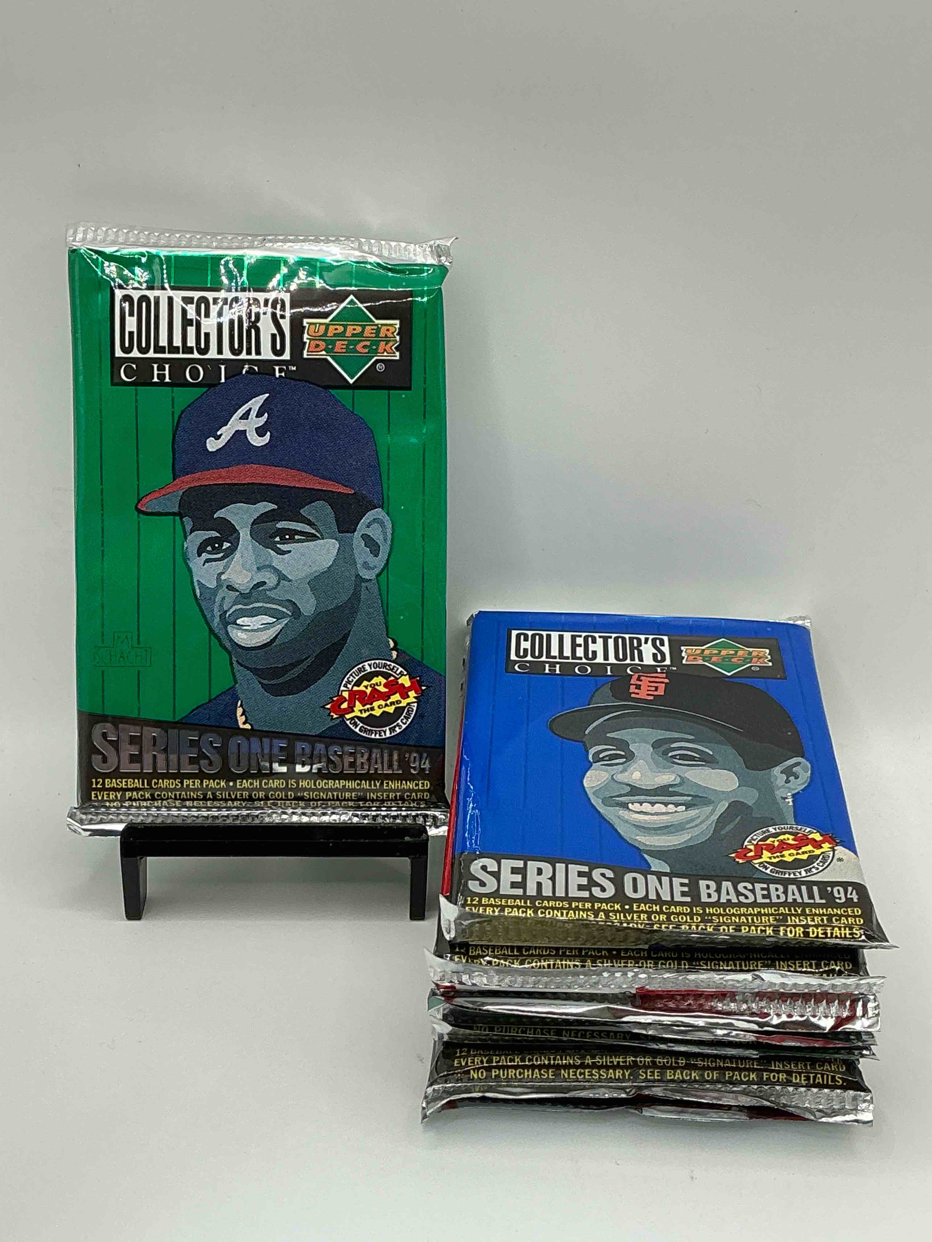 upper deck 1994 collector's choice edition insanity! the possibility for some insane cards inside! search for michael jordan rookie, electric diamond & base, alex rodriquez rookie, electric diamond & base, ken griffey, derek jeter & more!rookies & diamonds like crazy! all unopened
