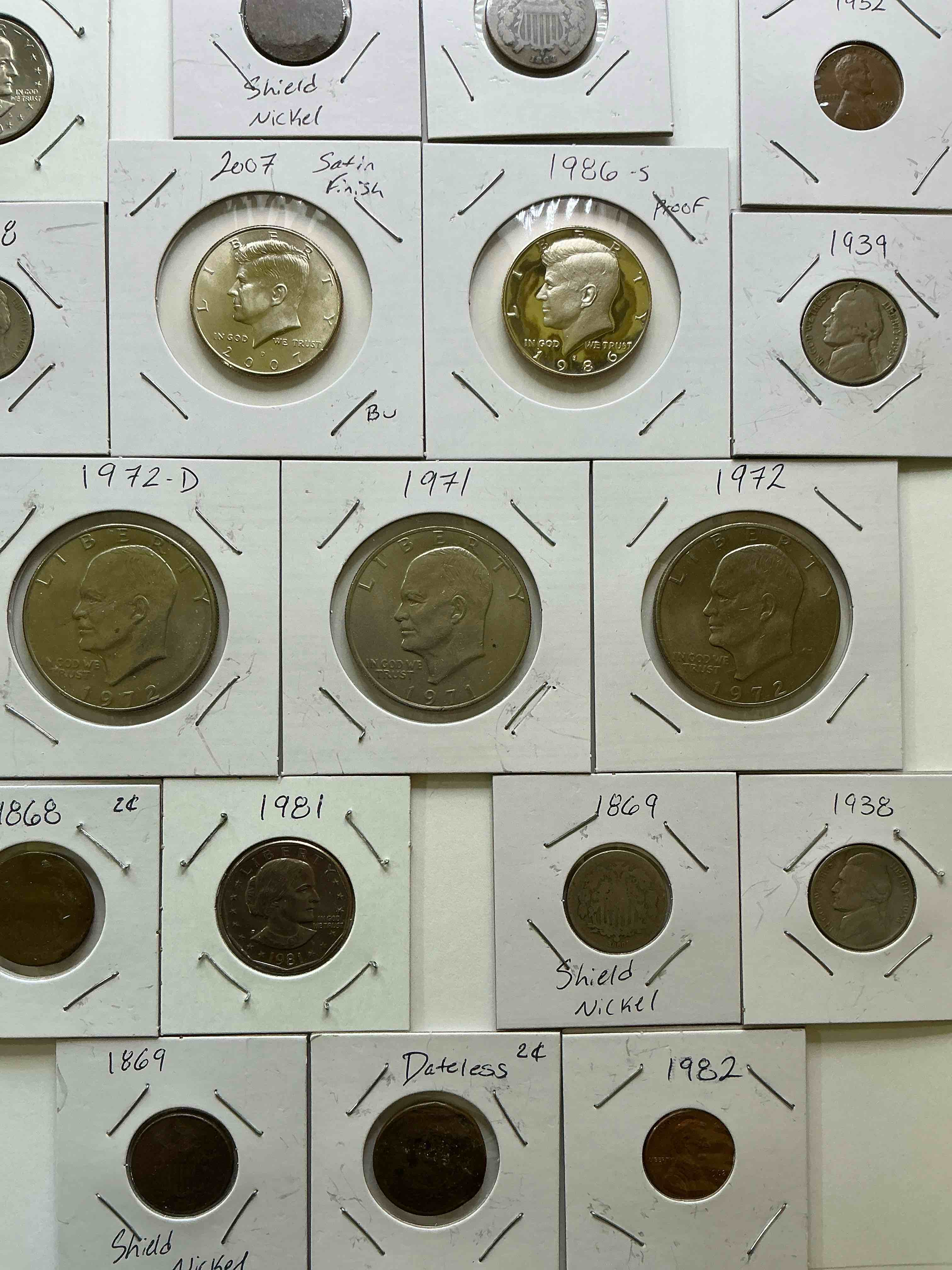 coin lot craziness! a fun mixture of different coins from all different years! ike dollars, indian head pennies, half dollars & more! perfect addition to any collection! 