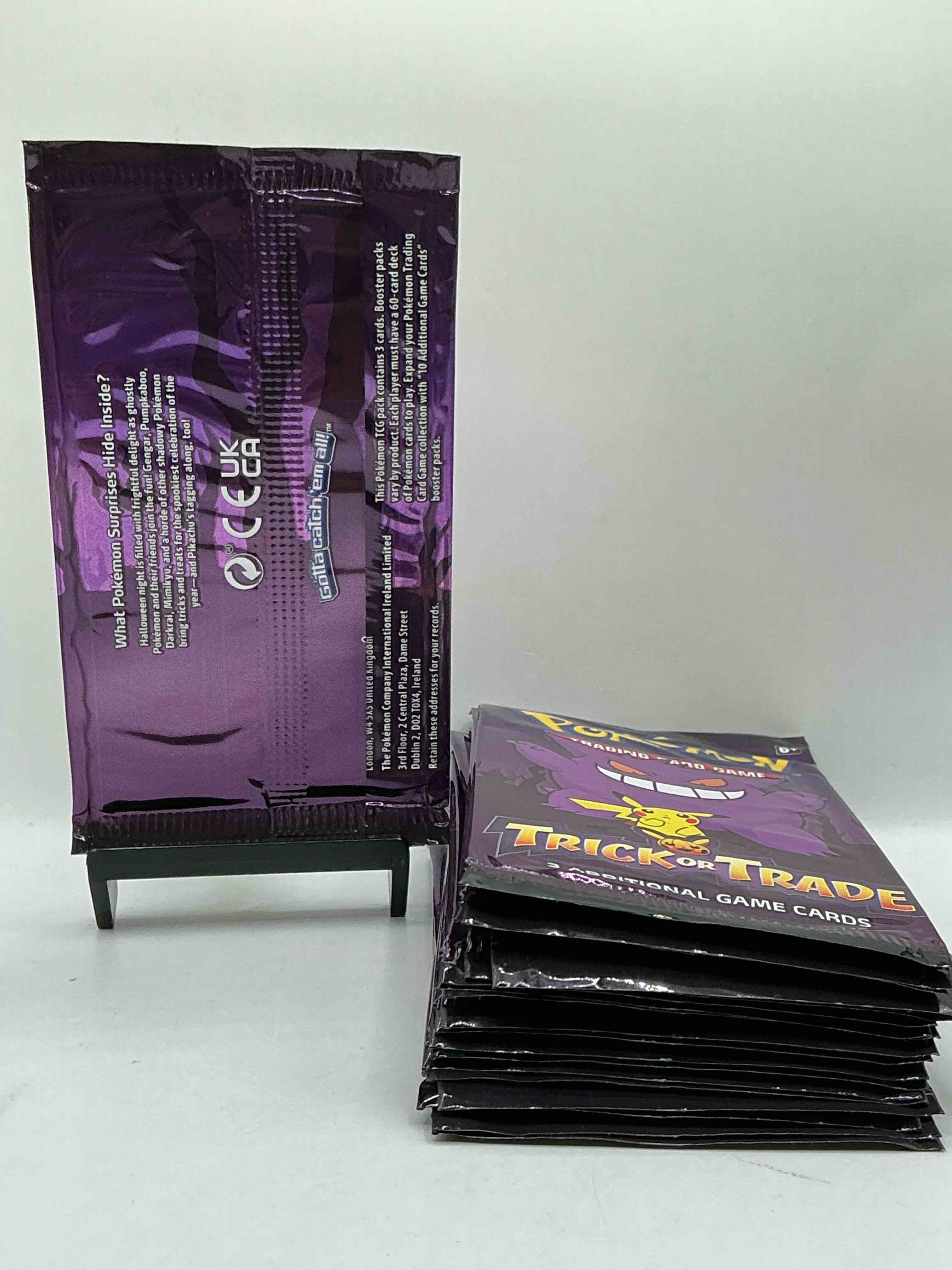 Condition photo showing New/Like New for Pokémon Packs! Spooky Trick Or Trade Unopened Packs! 3 Cards Per Pack, From 2022! Look For Legendary Monsters!