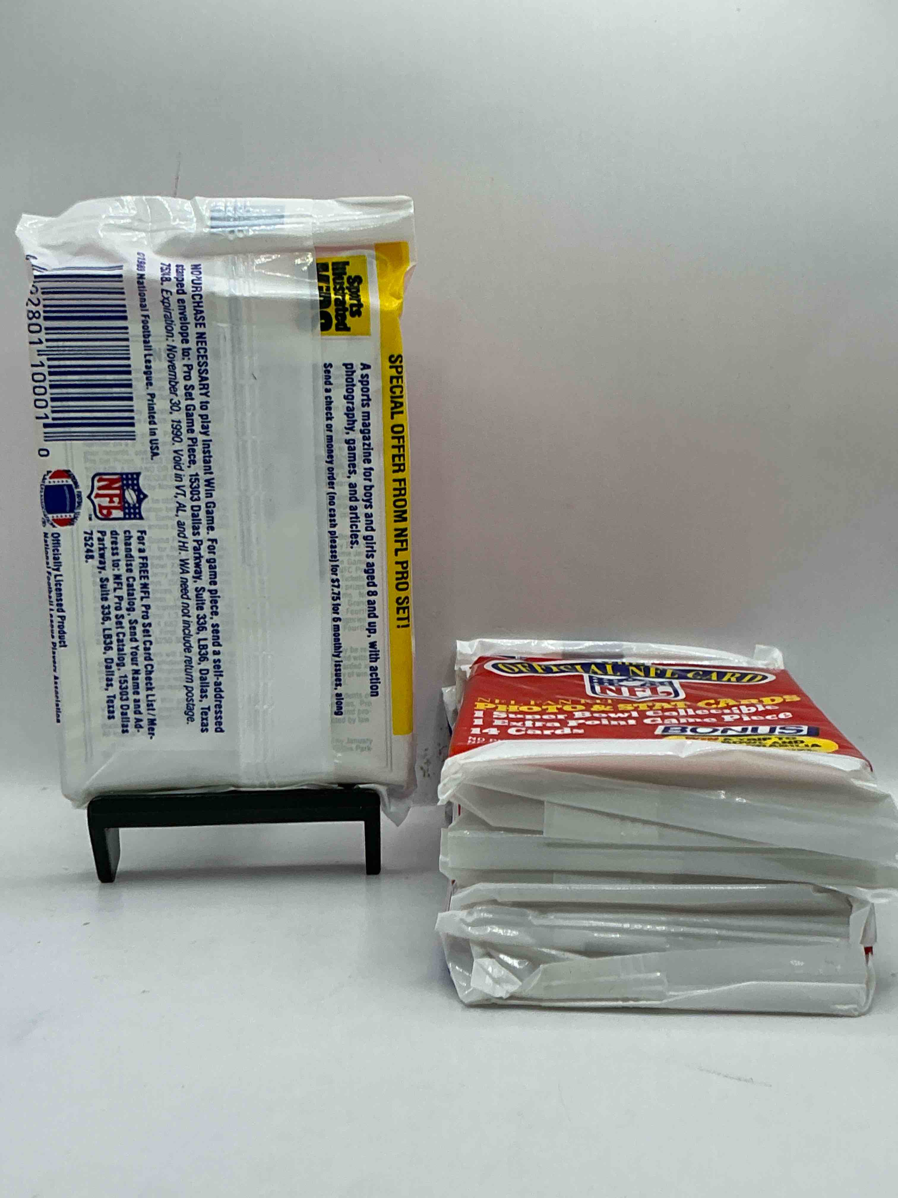 Condition photo showing New/Like New for Loaded! 1989 Pro Set Football Sealed Card Pack, Direct From Original Retail Case!Highly Sought After By Collectors As This Year Is Loaded With High Profile Rookies!Search For Rookie Cards From Barry Sanders, Deion Sanders, Troy Aikman, Michael Irvin & Much More! Getting Hard To Find!