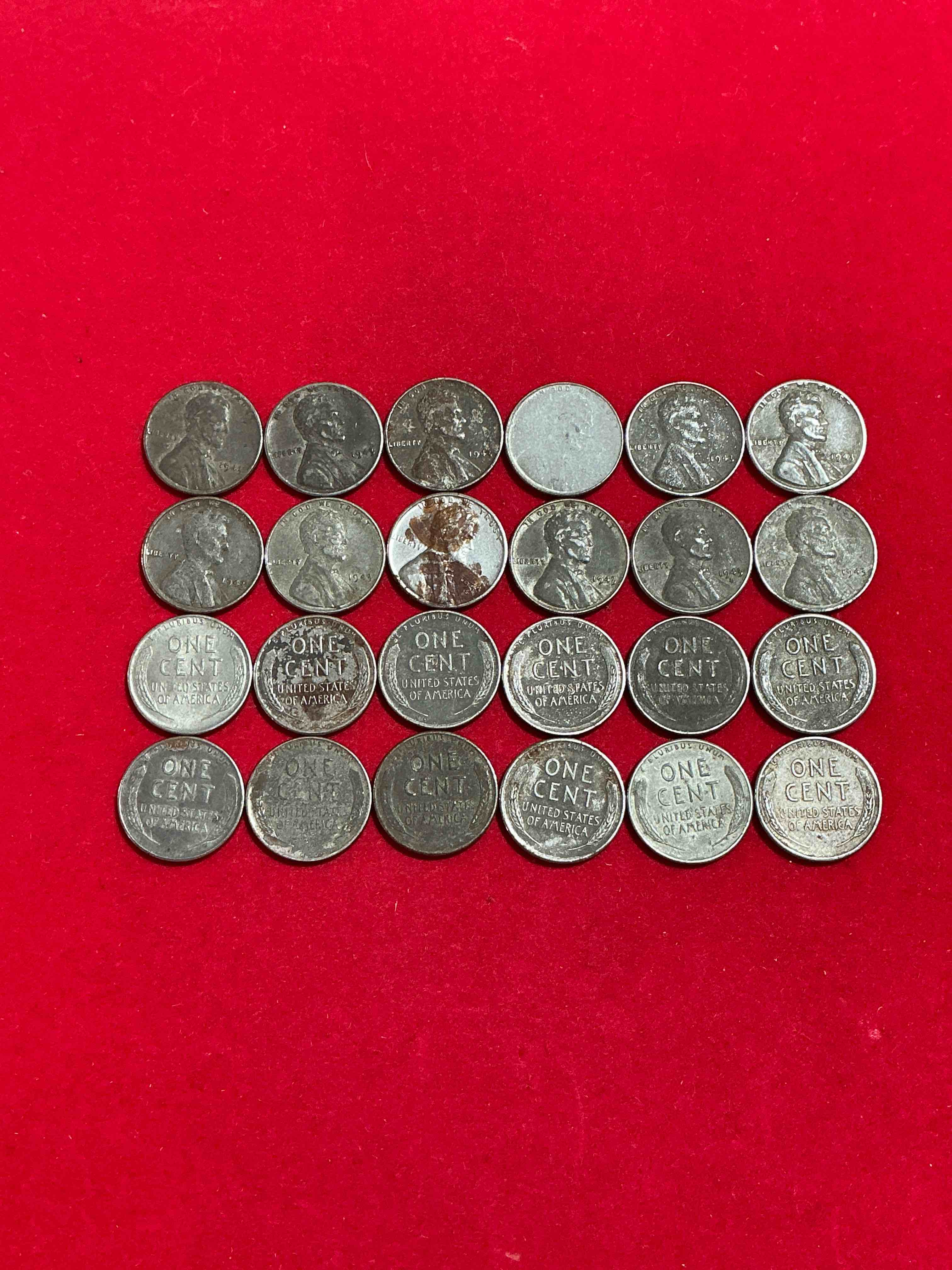 Condition photo showing Good Condition for 1943 World War Il History! Did You Know That In 1943 Copper Was So Valuable For Making Ammunition That The U.S. Treasury Made Pennies Out Of Steel?! 1943 STEEL Pennies Have Become Valuable, Rare Collector Items! Up For Auction Are Rare WWII Steel Pennies Appearing Circulated. Own Pieces Of World War II History That Are An Awesome Investment!