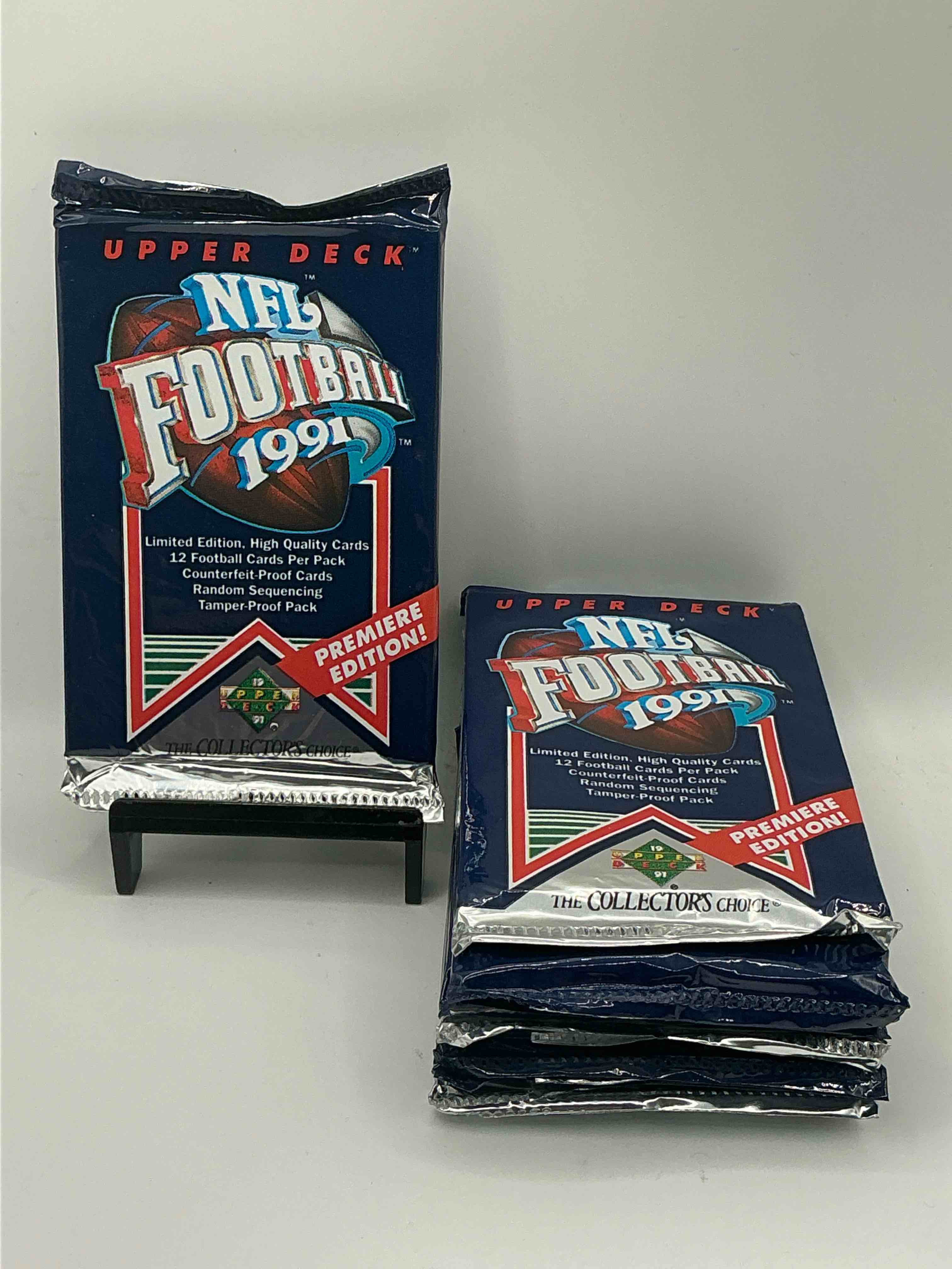 rare & vintage! 1991 upper deck unopened nfl football packs! direct from original box! brett favre rookie year! search for brett favre rookie & other 80s stars!