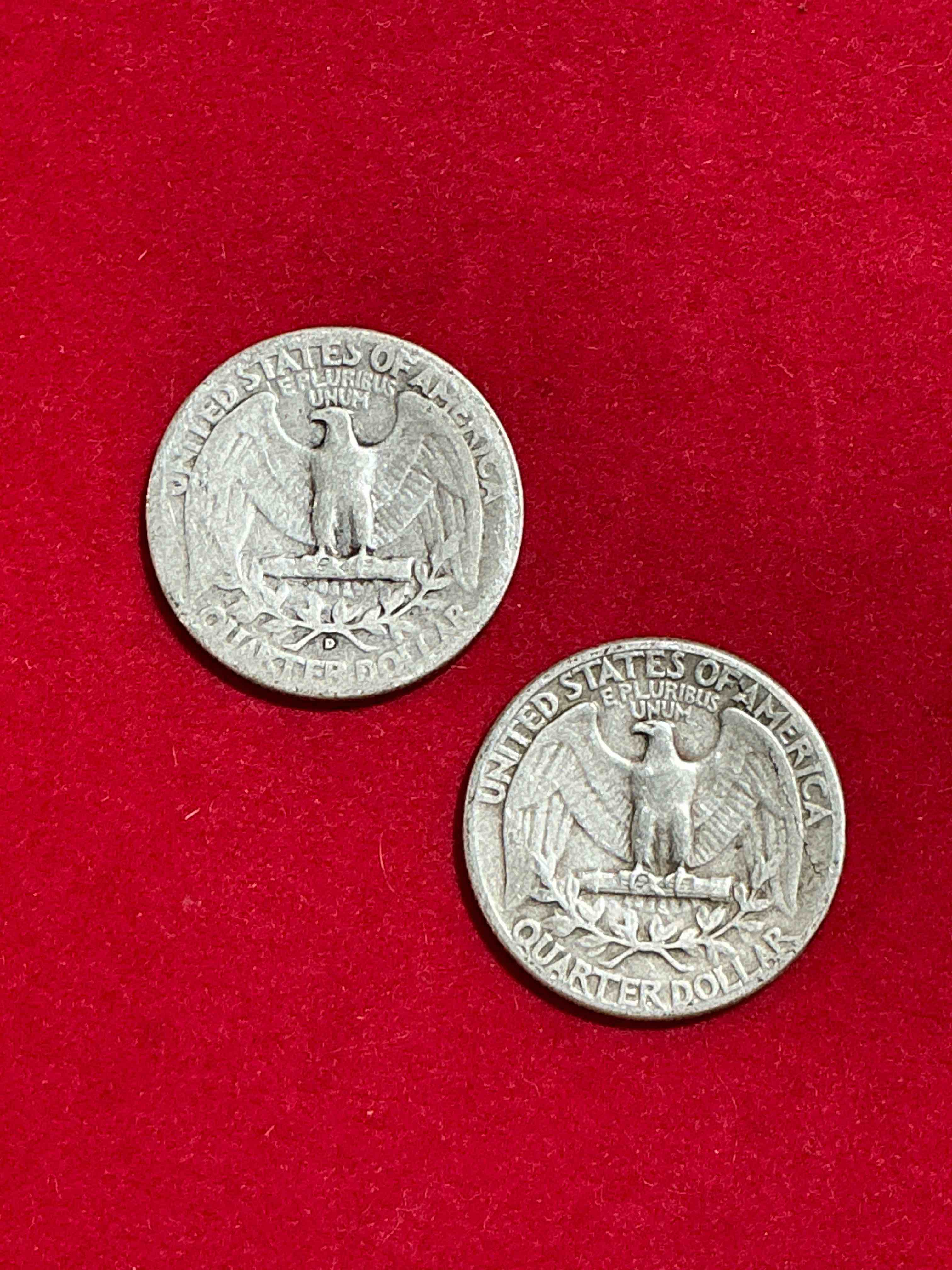 Condition photo showing Good Condition for George Washington Brilliant Circulated World War II Silver! Pre 1965 U.S. Quarter Dollar Coins Were Actually Silver, Here Are Great Examples Of Awesome, Pristine George Washington Silver Quarter, Stunning & Circulated! Rare Mints! Great For Investing In Precious Metals! These Coins Were Minted At 90% Silver and 10% Copper, Giving Them A Net Weight Of .18084 Ounces Of Pure Silver Per Coin! Very Hard To Find, Stunning! Invest In Fine U.S. Silver!