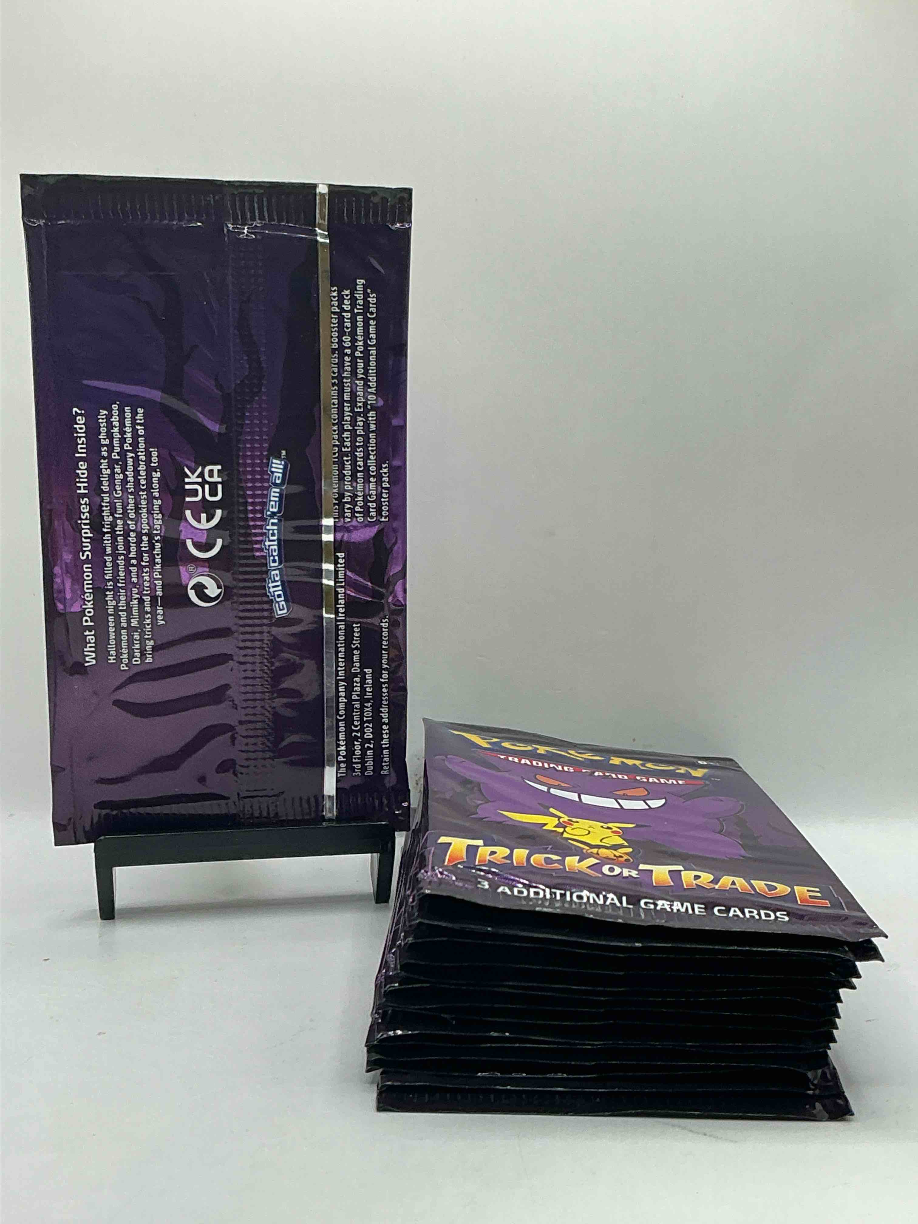 Condition photo showing New/Like New for Pokémon Packs! Spooky Trick Or Trade Unopened Packs! 3 Cards Per Pack, From 2022! Look For Legendary Monsters!