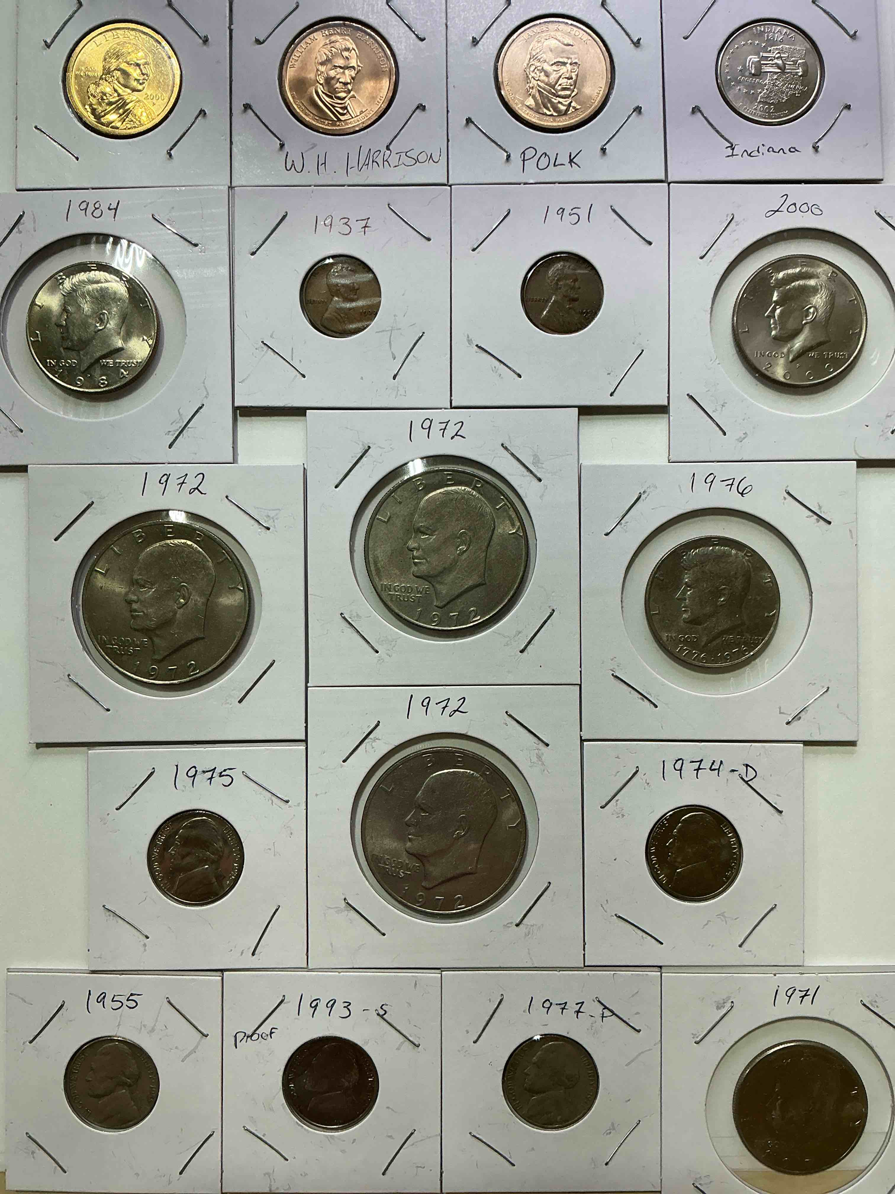 Condition photo showing New/Like New for Coin Lot Craziness! A Fun Mixture Of Different Coins From All Different Years! Ike Dollars, Indian Head Pennies, Half Dollars & More! Perfect Addition To Any Collection! 