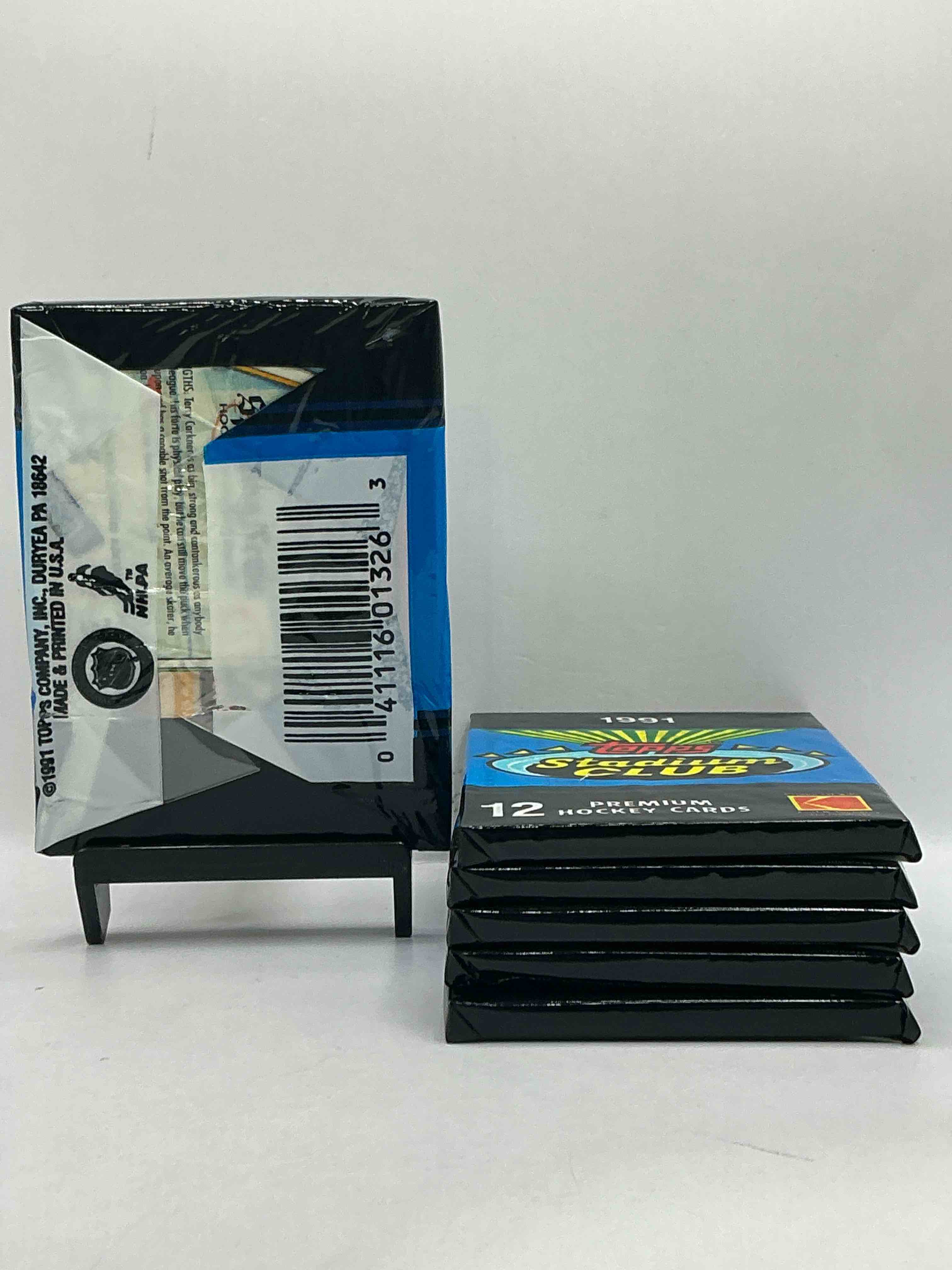 Condition photo showing New/Like New for Wow! 1991-92 NHL Topps Stadium Club Premiere Edition! Look for All Of Your Favorite Stars From The 90’s In These Rare Packs!