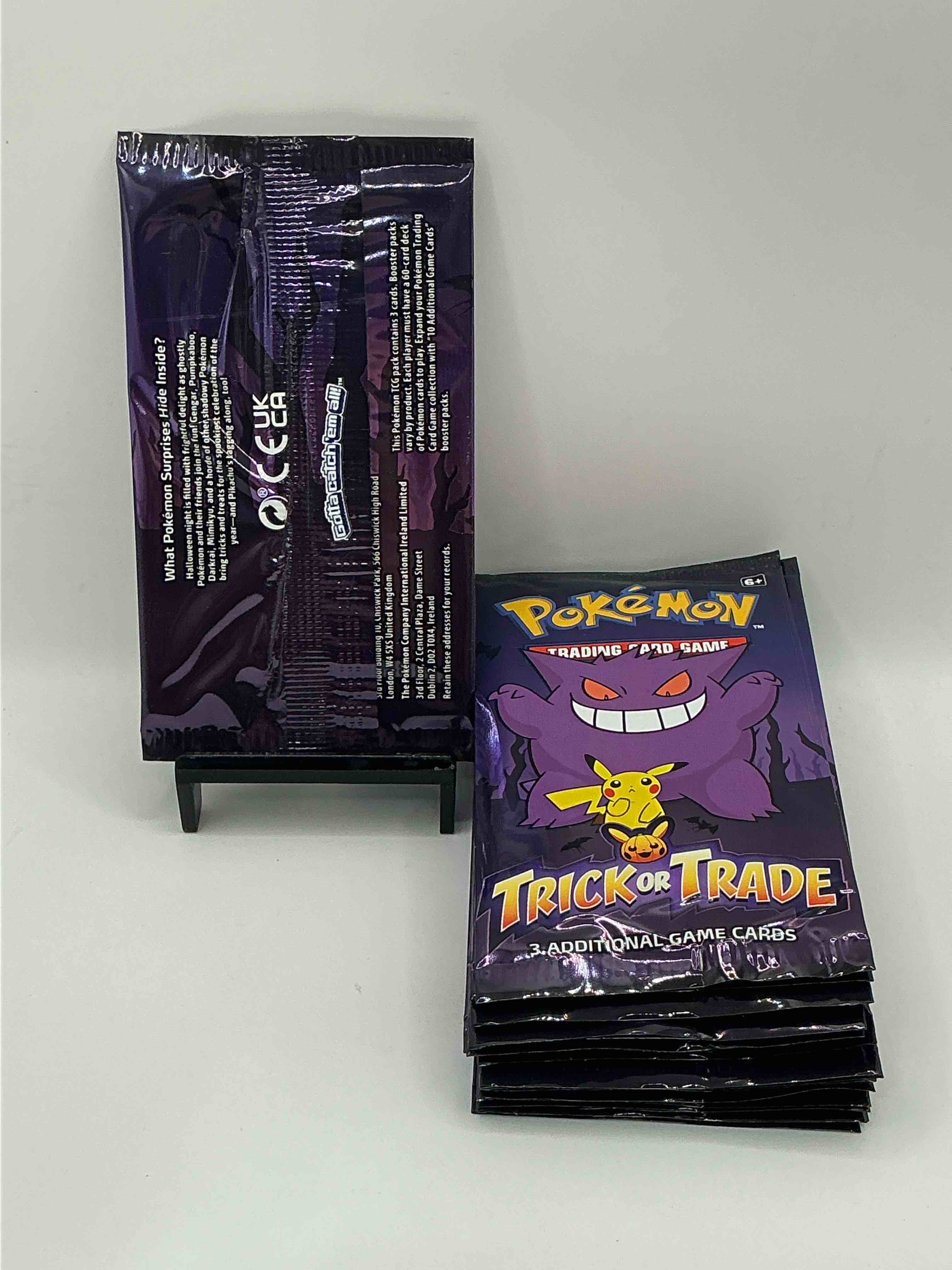 Condition photo showing New/Like New for Pokémon Packs! Spooky Trick Or Trade Unopened Packs! 3 Cards Per Pack, From 2022! Look For Legendary Monsters!