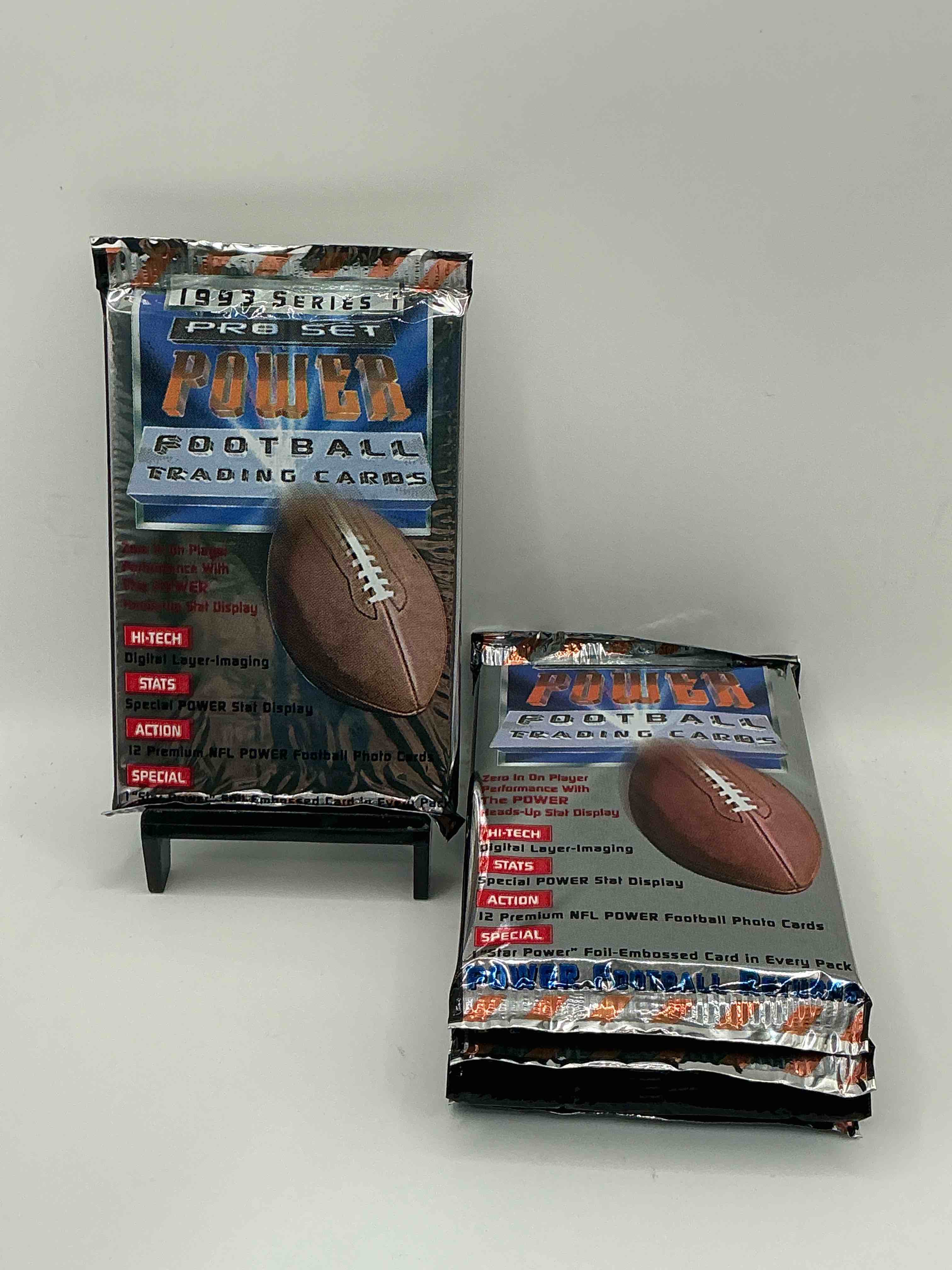BOOM! 1993 Pro Set POWER Football Trading Cards! One Star Foil Embossed Card In Every Pack! Search For Insane Cards From Joe Montana, Jerry Rice, Jerome Bettis & Drew Bledsoe Rookies, Barry Sanders, Bo Jackson & More!