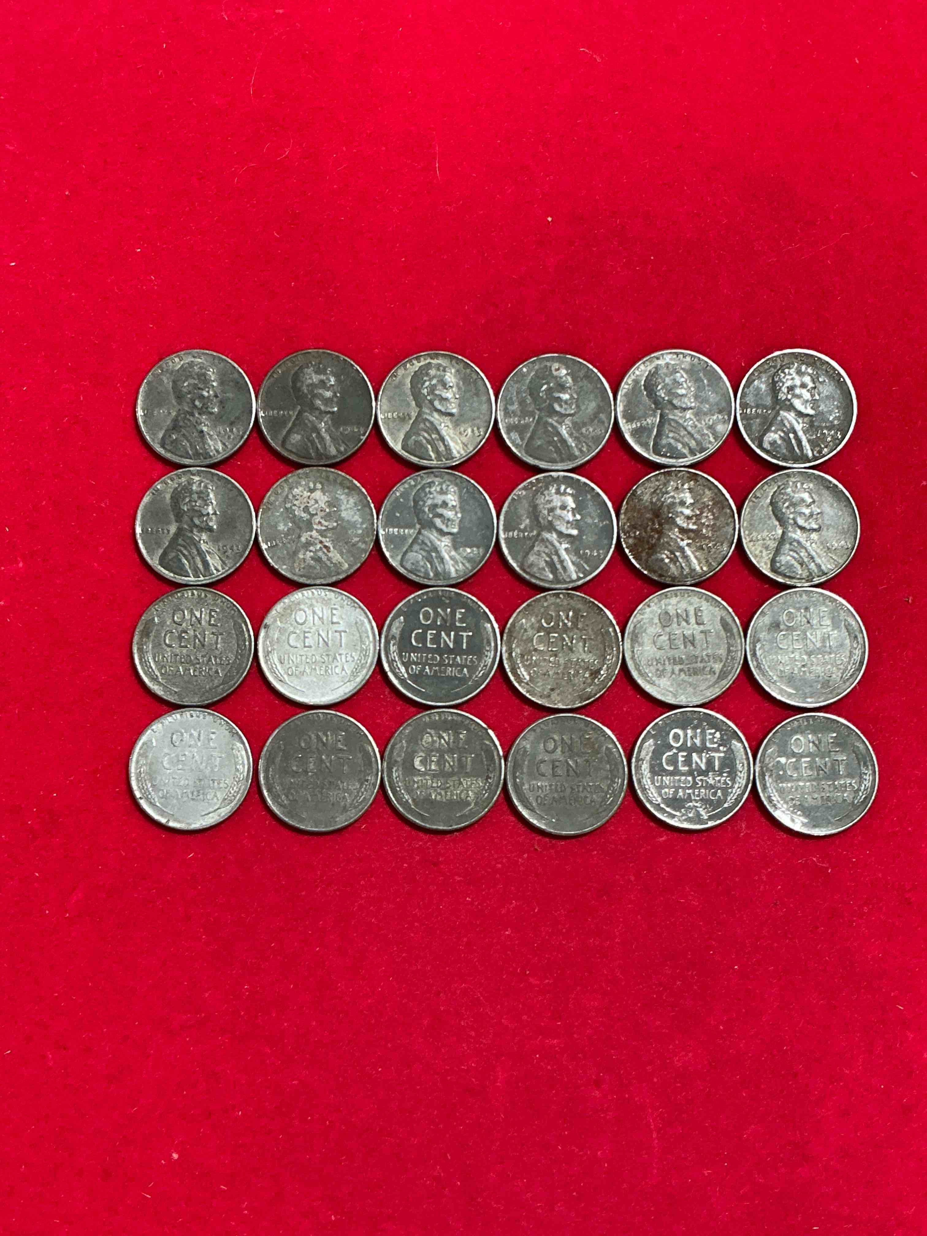 Condition photo showing Good Condition for 1943 World War Il History! Did You Know That In 1943 Copper Was So Valuable For Making Ammunition That The U.S. Treasury Made Pennies Out Of Steel?! 1943 STEEL Pennies Have Become Valuable, Rare Collector Items! Up For Auction Are Rare WWII Steel Pennies Appearing Circulated. Own Pieces Of World War II History That Are An Awesome Investment!