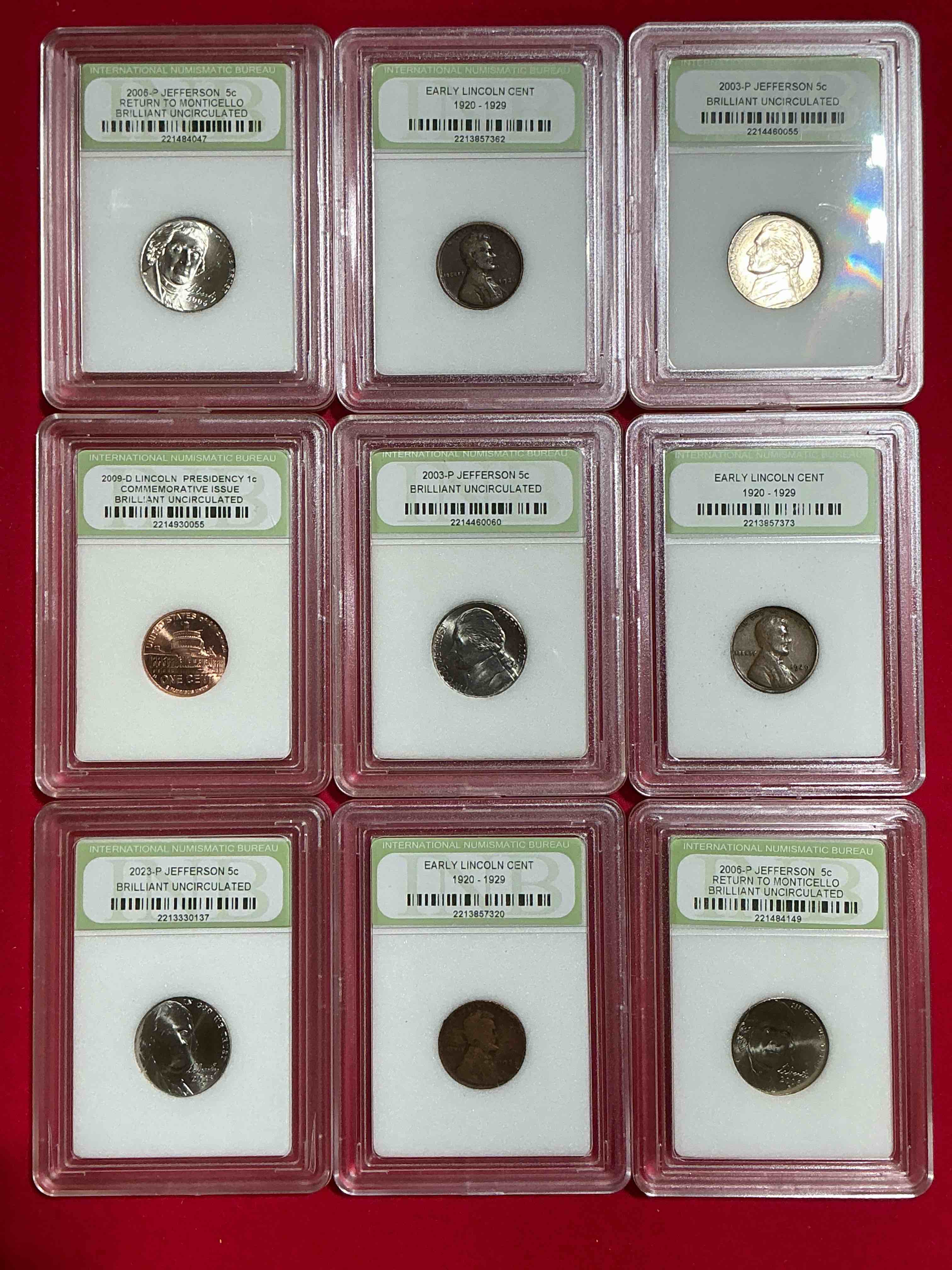 Condition photo showing Good Condition for Collector's Dream! 9 Different Rare, Slabbed U.S. Collector Coins In Certified/Catalogued Protective Slab Cases! A Great Way to Build An Incredible Collection Of Protected, Rare U.S. Coins! Great For The Coin Fan & Collector!
