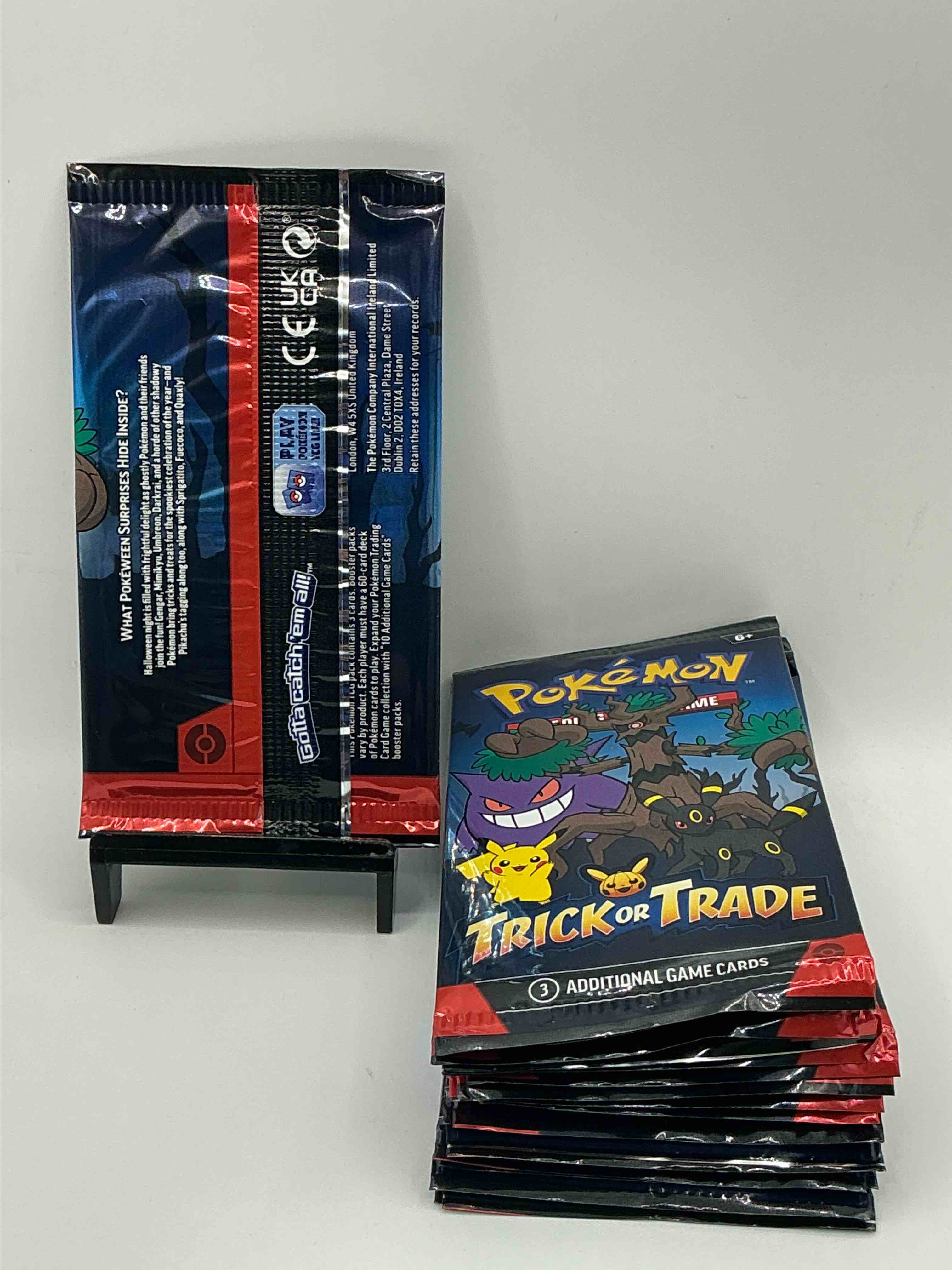 Condition photo showing New/Like New for Pokémon Packs! Spooky Trick Or Trade Unopened Packs! 3 Cards Per Pack, From 2024! Look For Legendary Monsters!