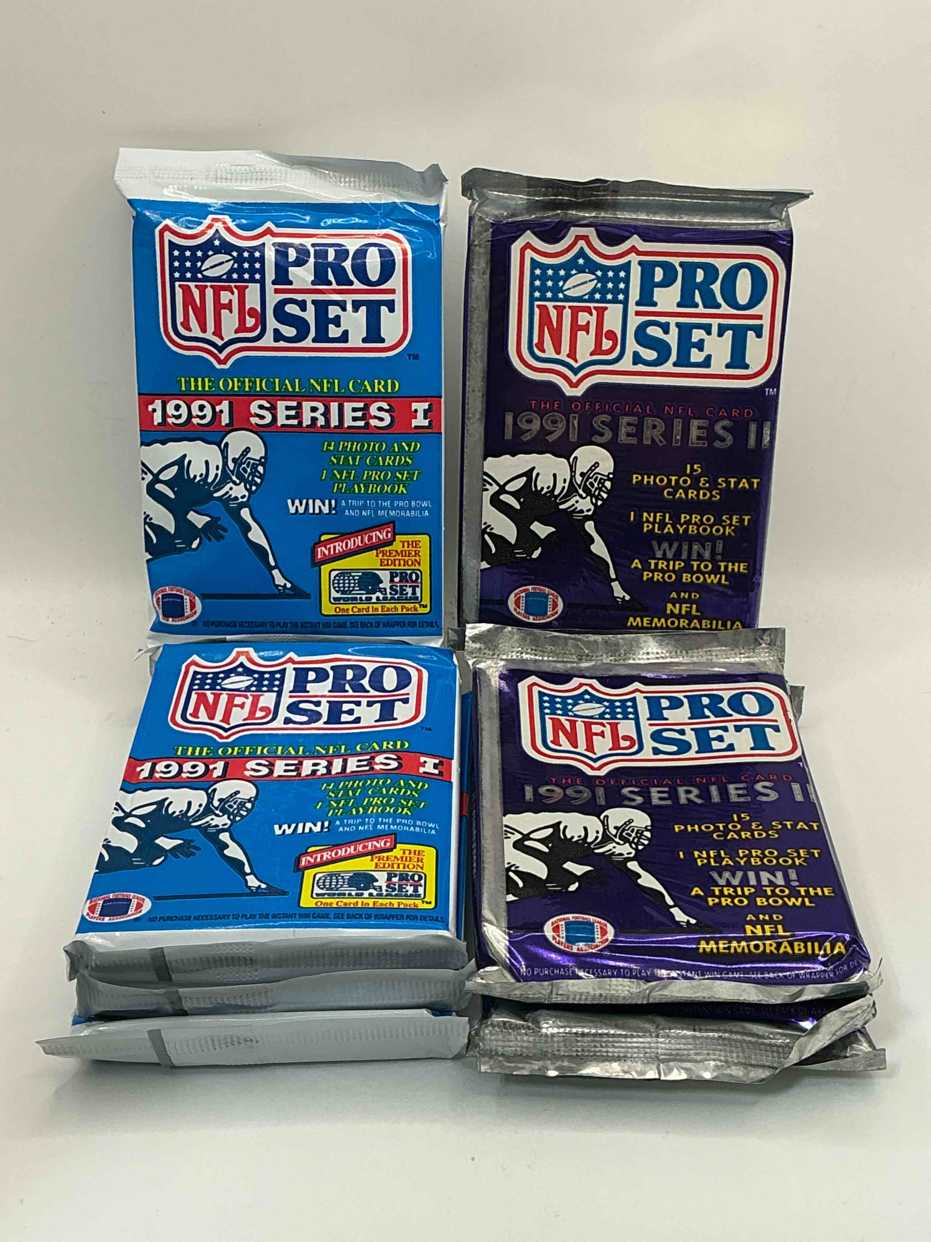 1991 Pro Set Platinum Edition Series I & II Unopened Packs! Search For Brett Favre Rookie & Bill Belichick Coach Rookie Card As Well As Santa Claus Card!