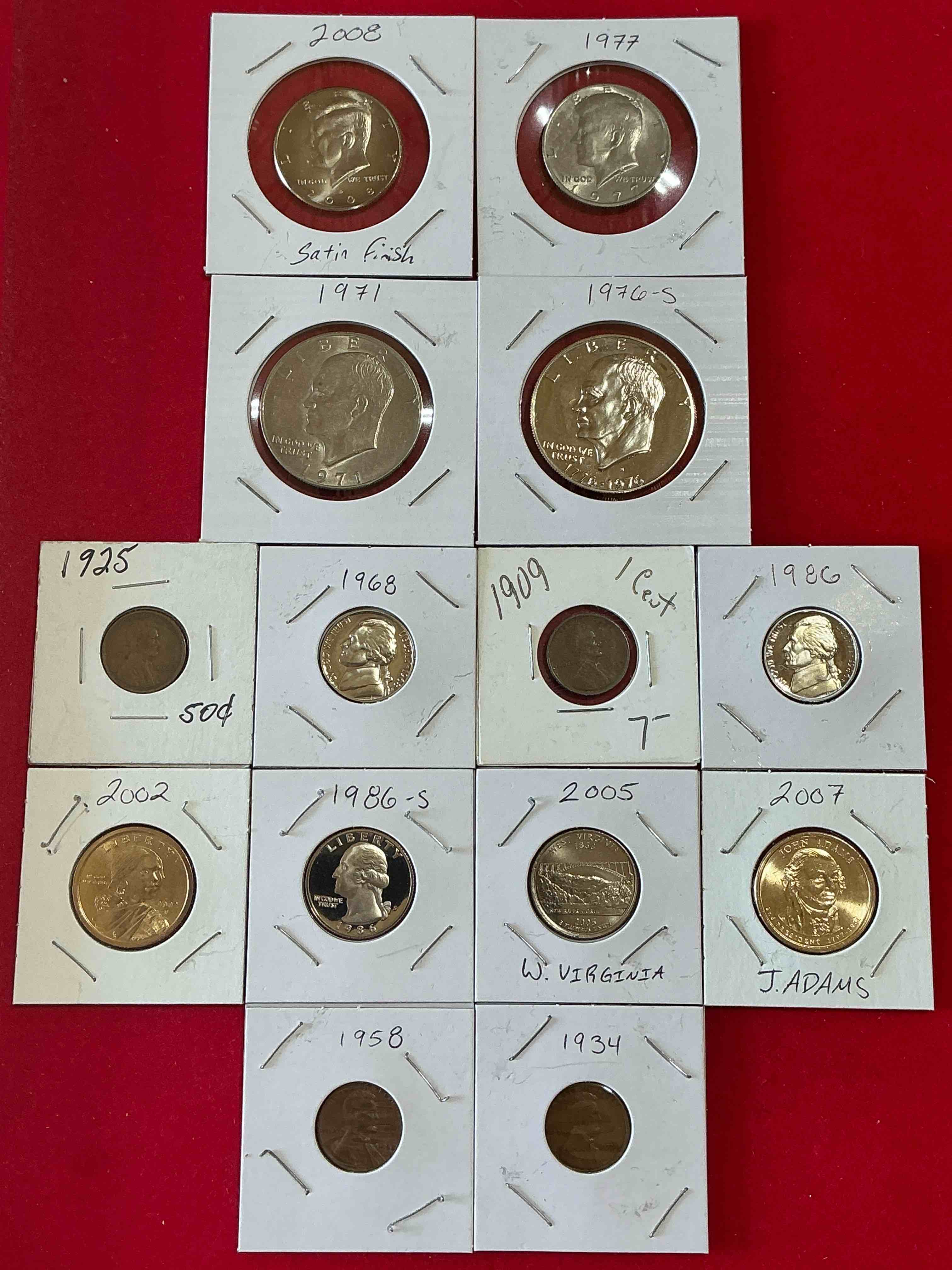 Condition photo showing Good Condition for Coin Lot Craziness! A Fun Mixture Of Different Coins From All Different Years! Ike Dollars, Indian Head Pennies, Half Dollars & More! Perfect Addition To Any Collection!
