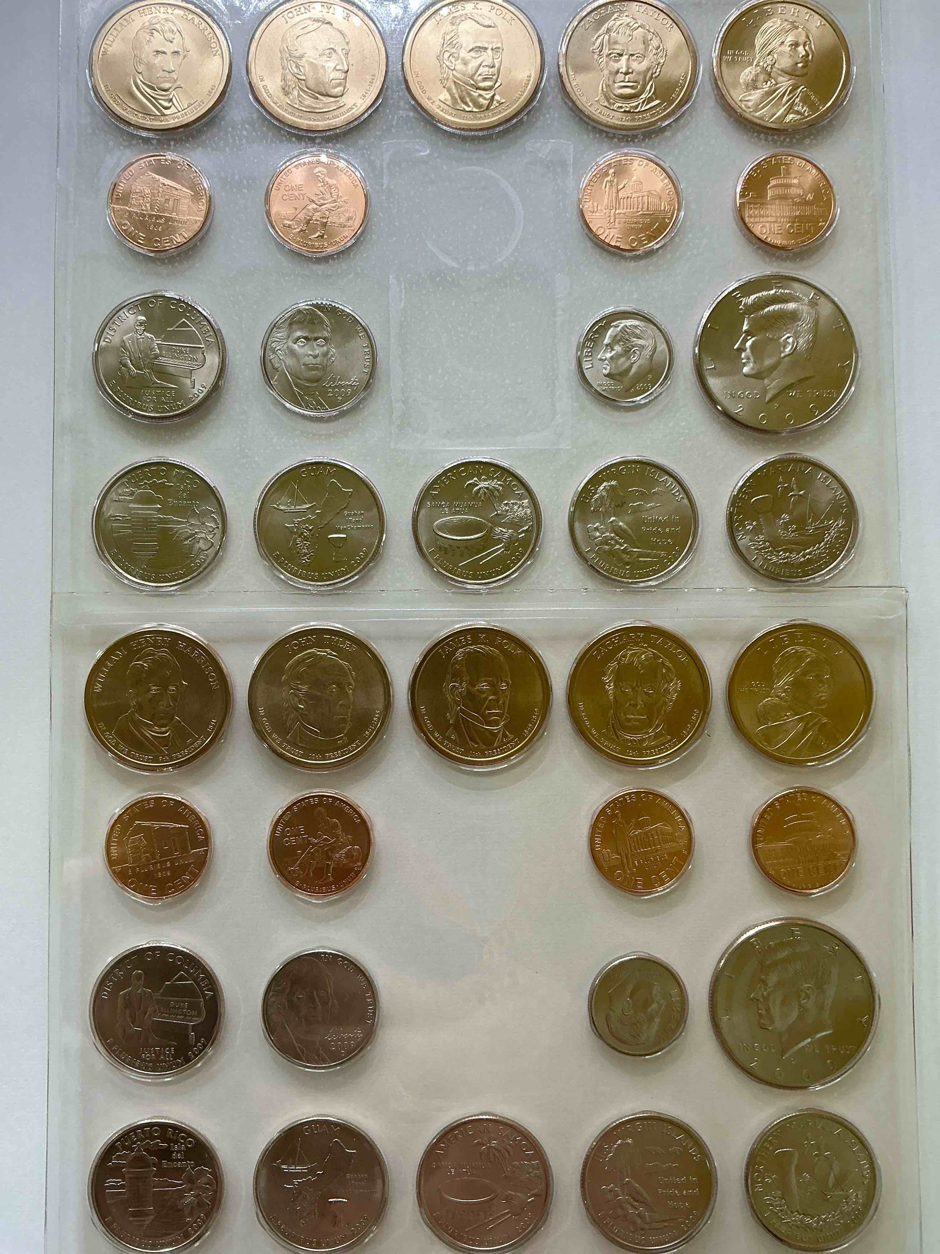 36 Coin Craziness! Denver & Philly Mints! 2009 Uncirculated Mint Set Coins! Includes Half Dollars, President Dollar Coins, Dimes, Nickels, Pennies & Quarters! Cool Coin Collectible! 