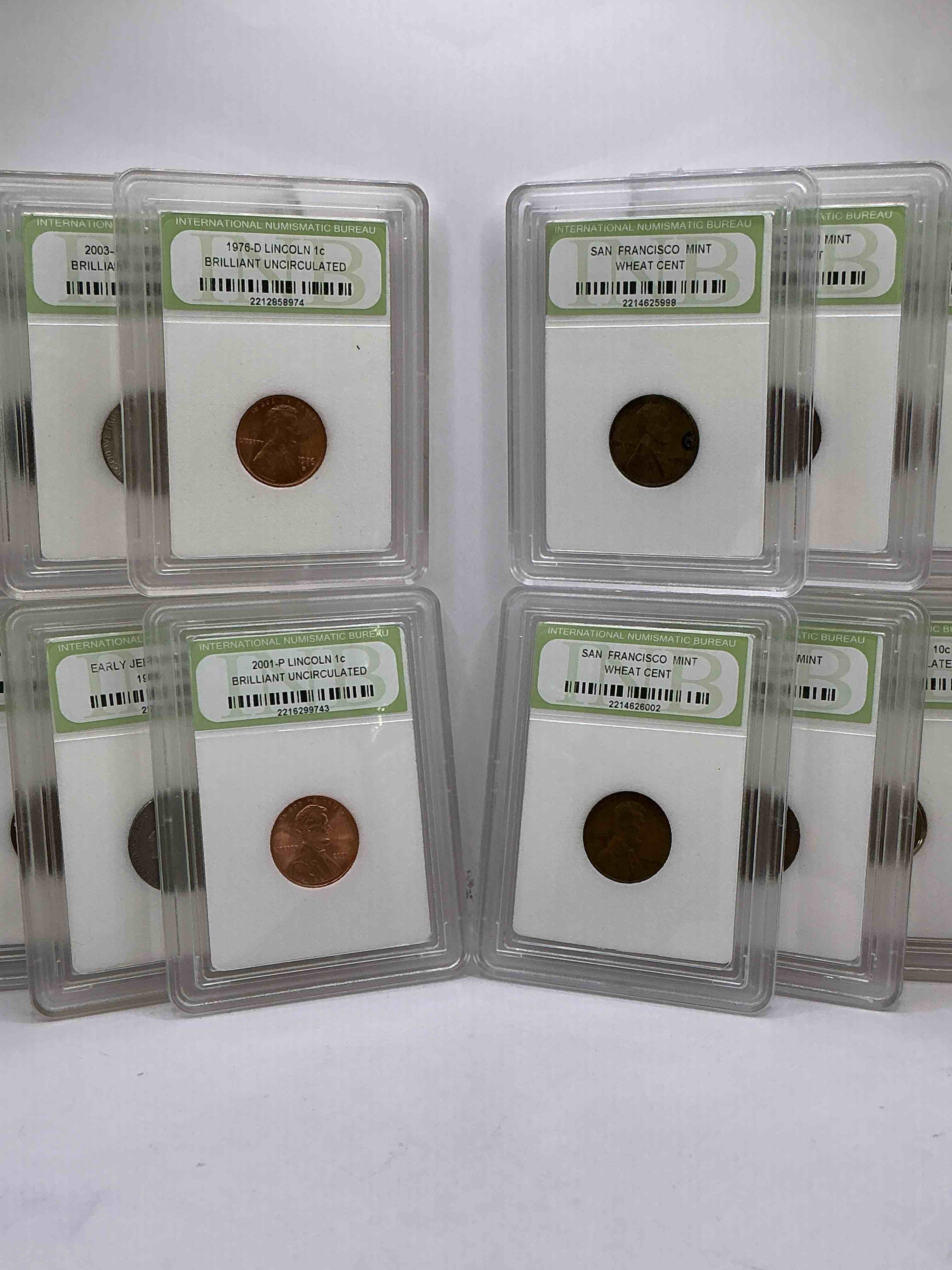 Condition photo showing New/Like New for Collector's Dream! 12 Different Rare, Slabbed U.S. Collector Coins In Certified/Catalogued Protective Slab Cases! A Great Way to Build An Incredible Collection Of Protected, Rare U.S. Coins! Great For The Coin Fan & Collector!