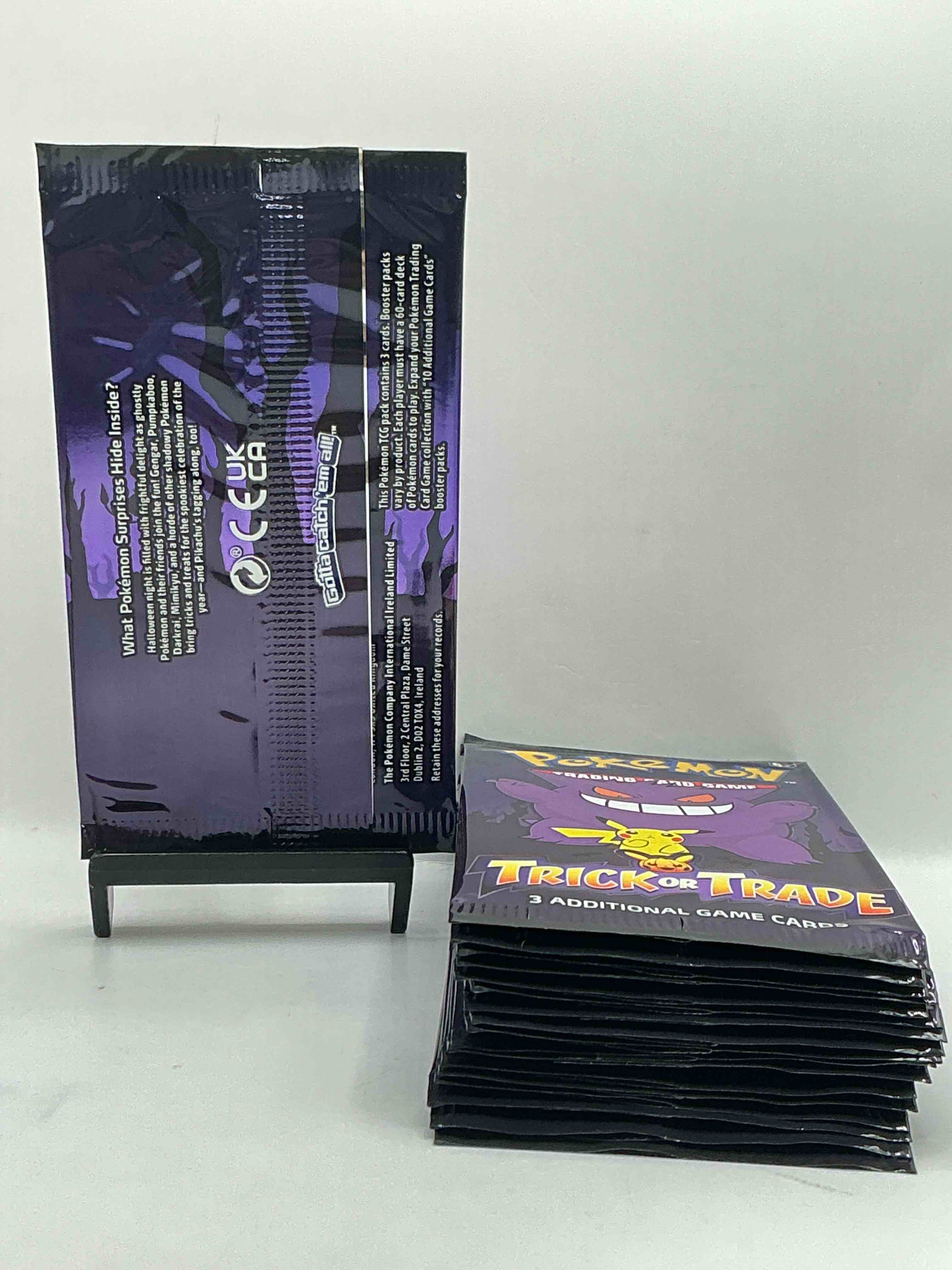 Condition photo showing New/Like New for Pokémon Packs! Spooky Trick Or Trade Unopened Packs! 3 Cards Per Pack, From 2022! Look For Legendary Monsters!