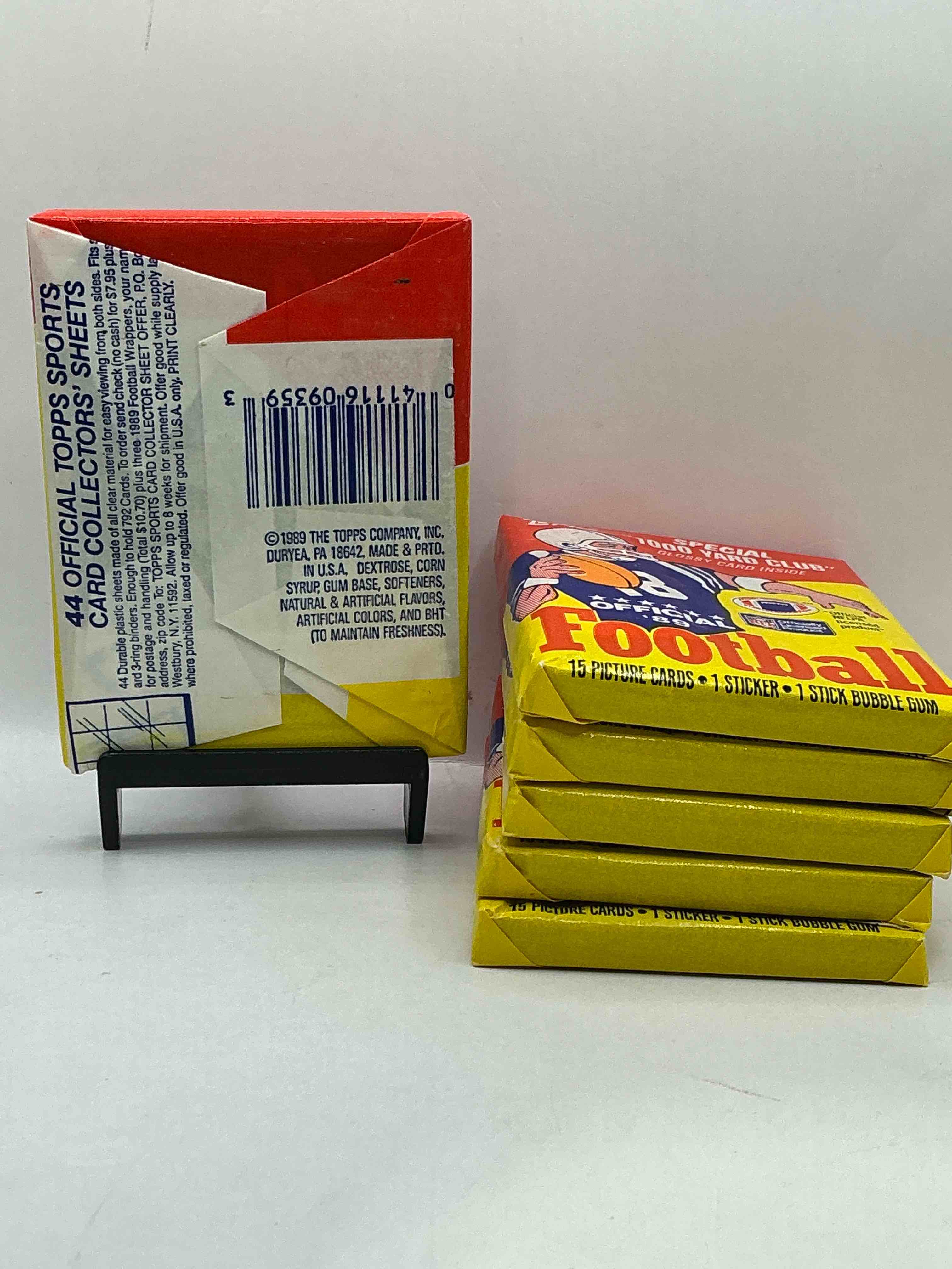 Condition photo showing New/Like New for 1989 Topps Football Unopened Sports Card Wax Packs! Straight From Original Box!Search For Deion Sanders Rookie Cards! Along With Valuable Jerry Rice, Bo Jackson & Other 80's Stars!