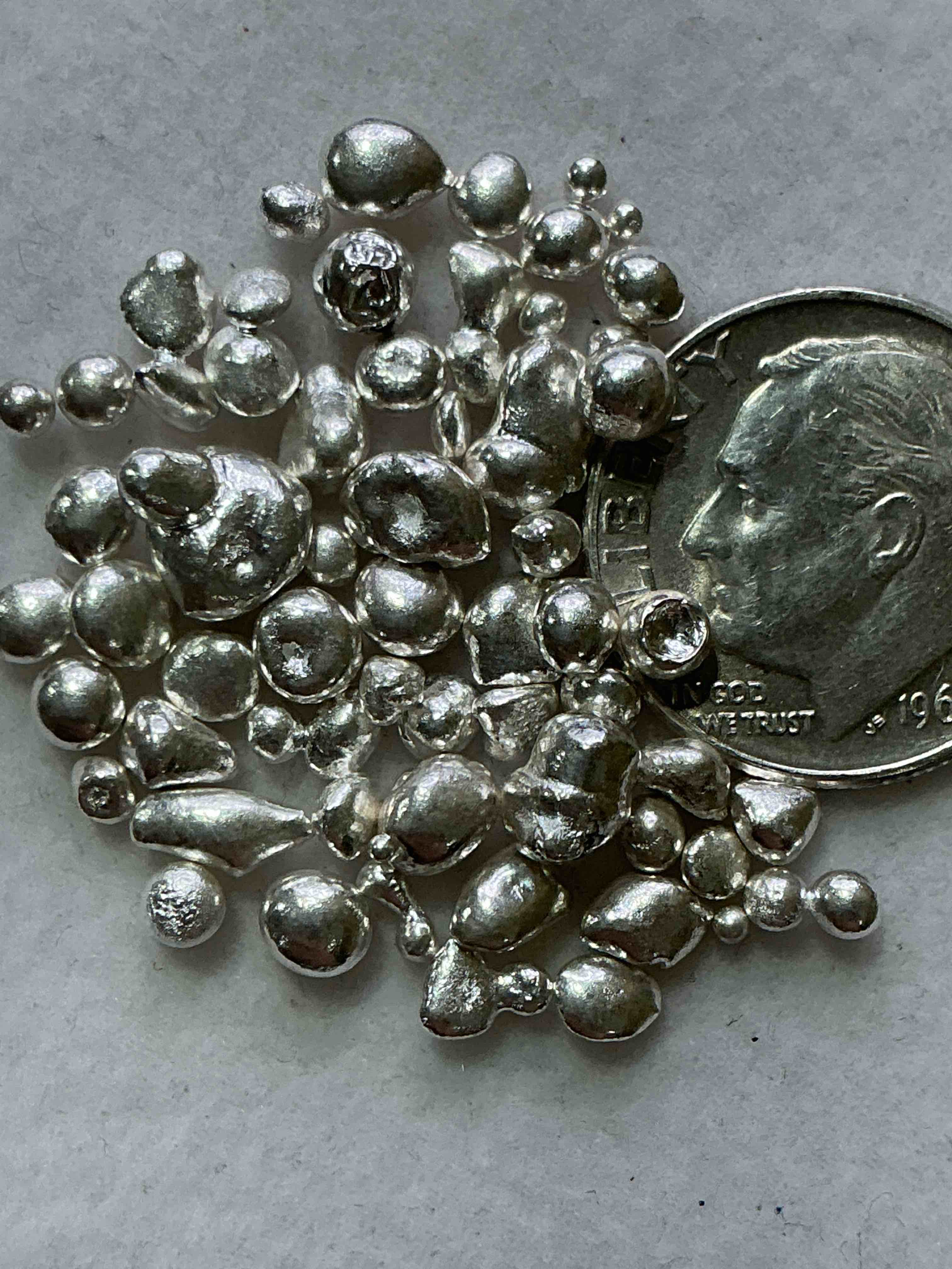 Condition photo showing New/Like New for Silver Nuggets! .999 US Fine Silver, In Small Nugget Form! Total Weight Of All Nuggets In Lot Approximately 6 Grams, Bid Is Per Nugget! A Cool Way To Invest In Fine US Silver! Includes Collector Capsule!