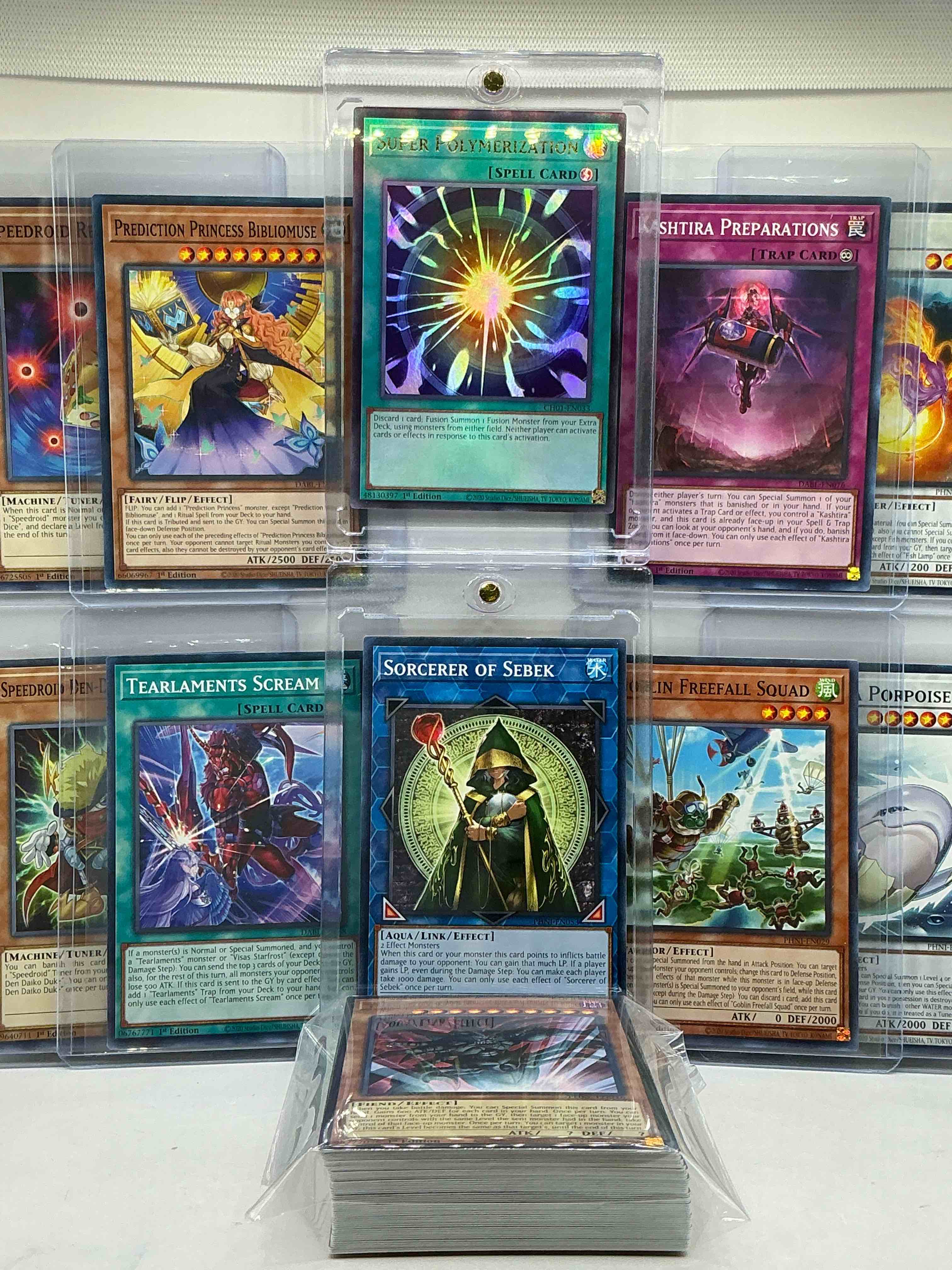 Condition photo showing New/Like New for Yu-Gi-Oh 50 Card Lot! Join The Craze Of Yu-Gi-Oh With These Awesome Cards! This 50 Card Lot Includes The Big Three Yu-Gi-Oh Category Cards, Monsters, Spells & Traps! This 50 Card Lot Includes Some Of All Three! WOW! Perfect Time To Start Collecting! 