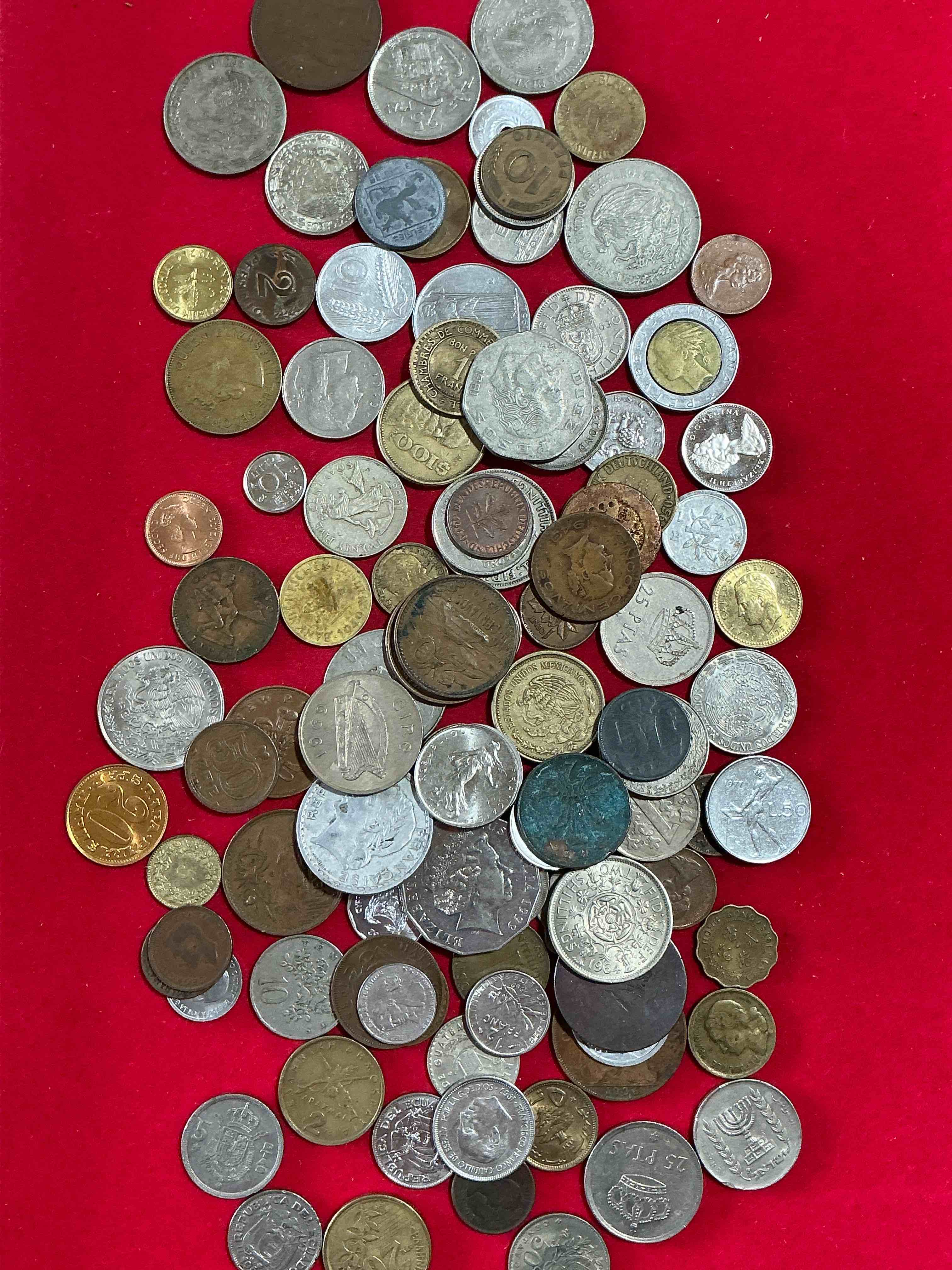Condition photo showing Good Condition for World Coins, Antique & Vintage! Each Lot Is Unique! Many Different Years, Countries, Sizes & Exotic Places. This Cool Collection Of Antique Coins From Around The World Is Loads Of Fun! Have Fun Identifying Each Coin & Country As A Great Educational Tool! A Great Investment Too!