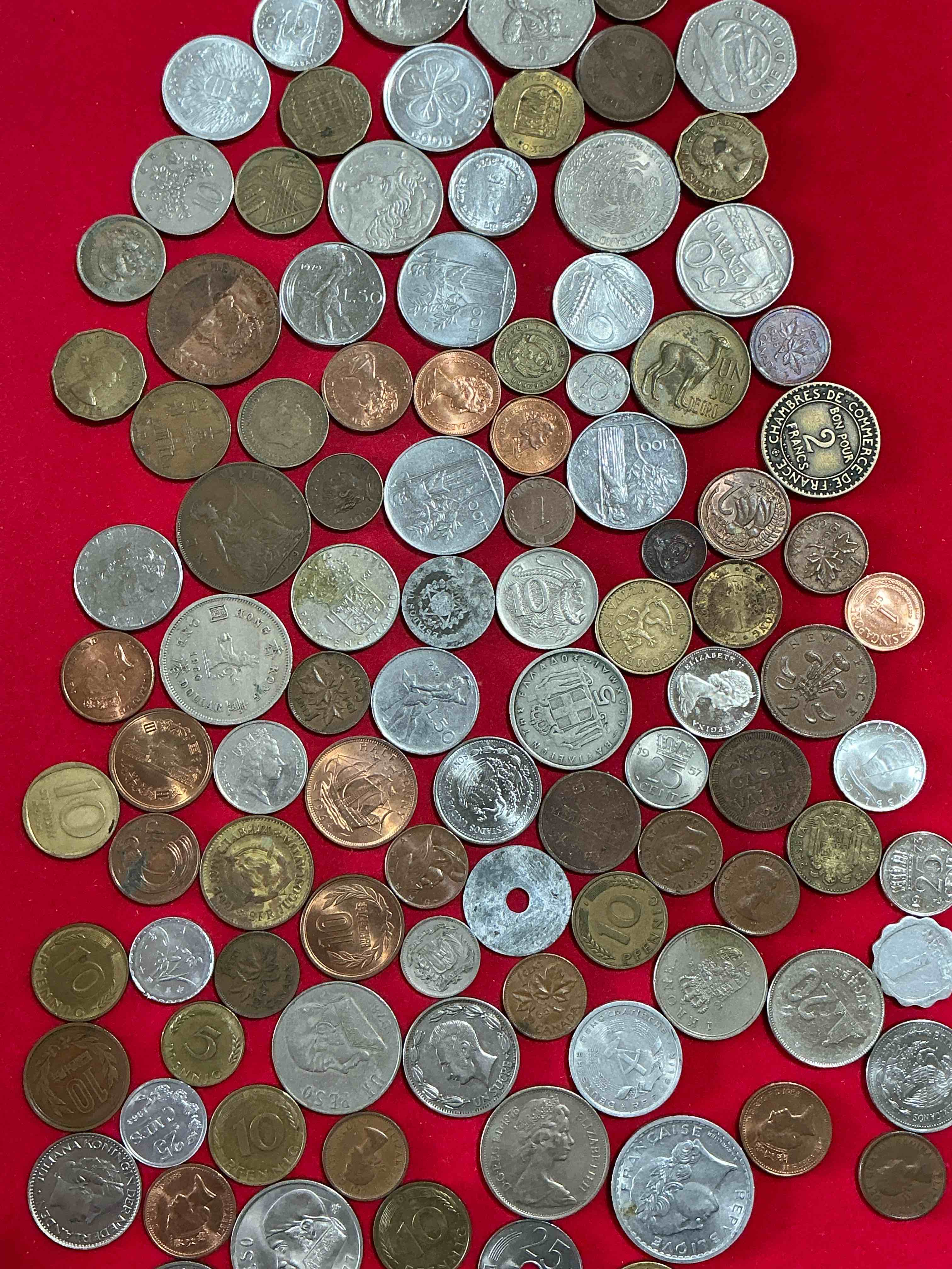Condition photo showing Good Condition for World Coins, Antique & Vintage! Each Lot Is Unique! Many Different Years, Countries, Sizes & Exotic Places. This Cool Collection Of Antique Coins From Around The World Is Loads Of Fun! Have Fun Identifying Each Coin & Country As A Great Educational Tool! A Great Investment Too!