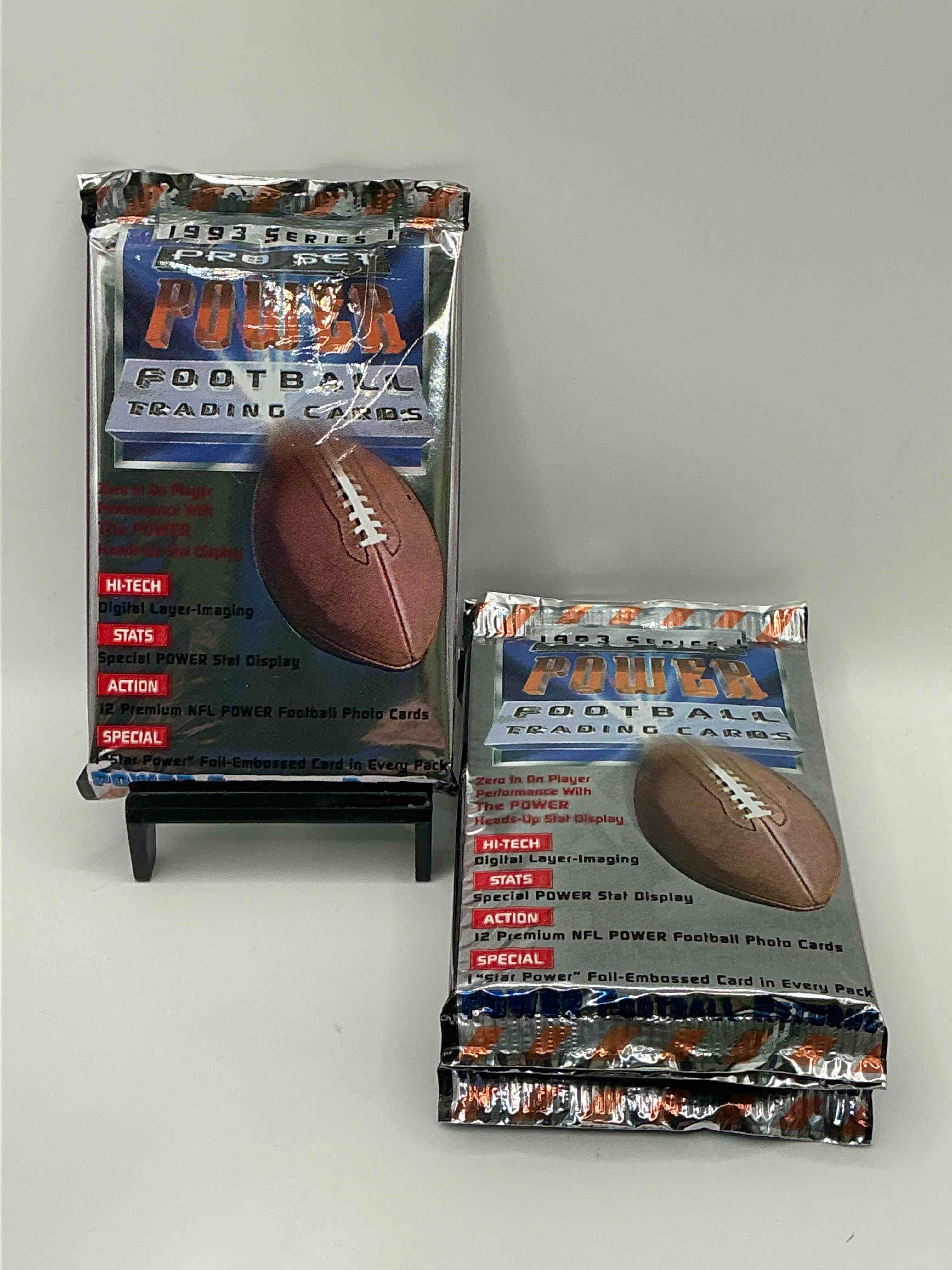 BOOM! 1993 Pro Set POWER Football Trading Cards! One Star Foil Embossed Card In Every Pack! Search For Insane Cards From Joe Montana, Jerry Rice, Jerome Bettis & Drew Bledsoe Rookies, Barry Sanders, Bo Jackson & More!