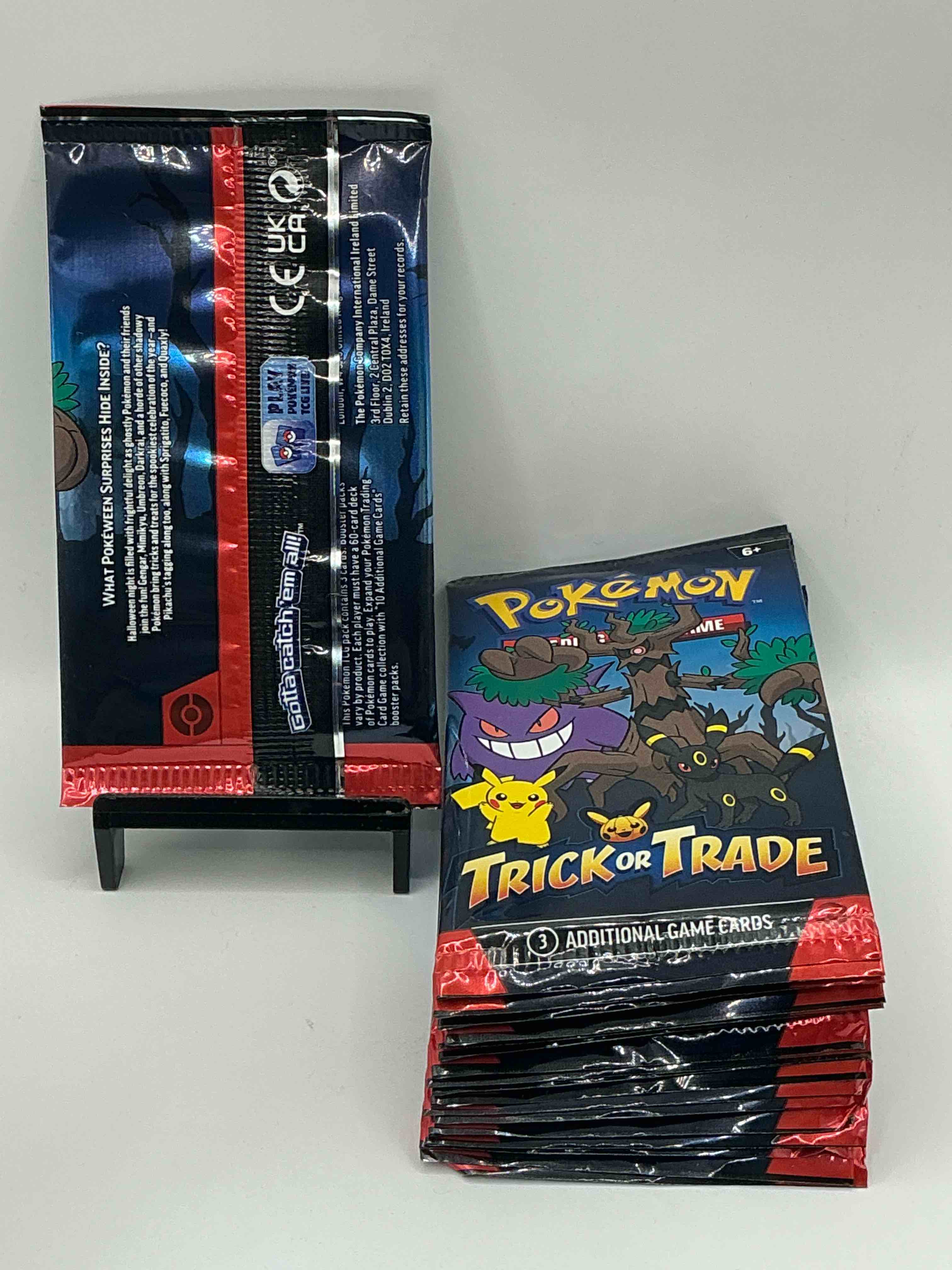 Condition photo showing New/Like New for Pokémon Packs! Spooky Trick Or Trade Unopened Packs! 3 Cards Per Pack, From 2024! Look For Legendary Monsters!