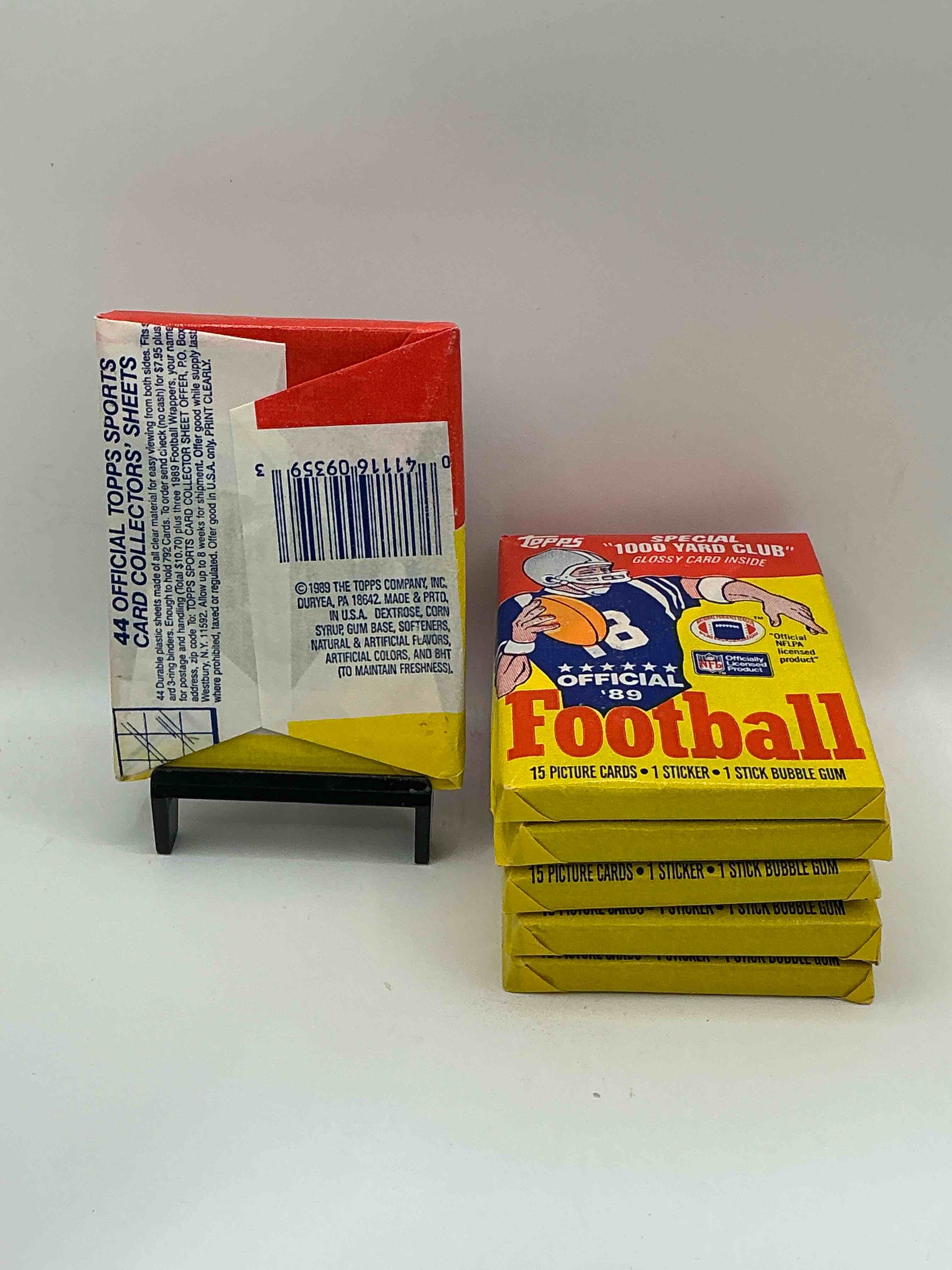 Condition photo showing New/Like New for 1989 Topps Football Unopened Sports Card Wax Packs! Straight From Original Box!Search For Deion Sanders Rookie Cards! Along With Valuable Jerry Rice, Bo Jackson & Other 80's Stars!