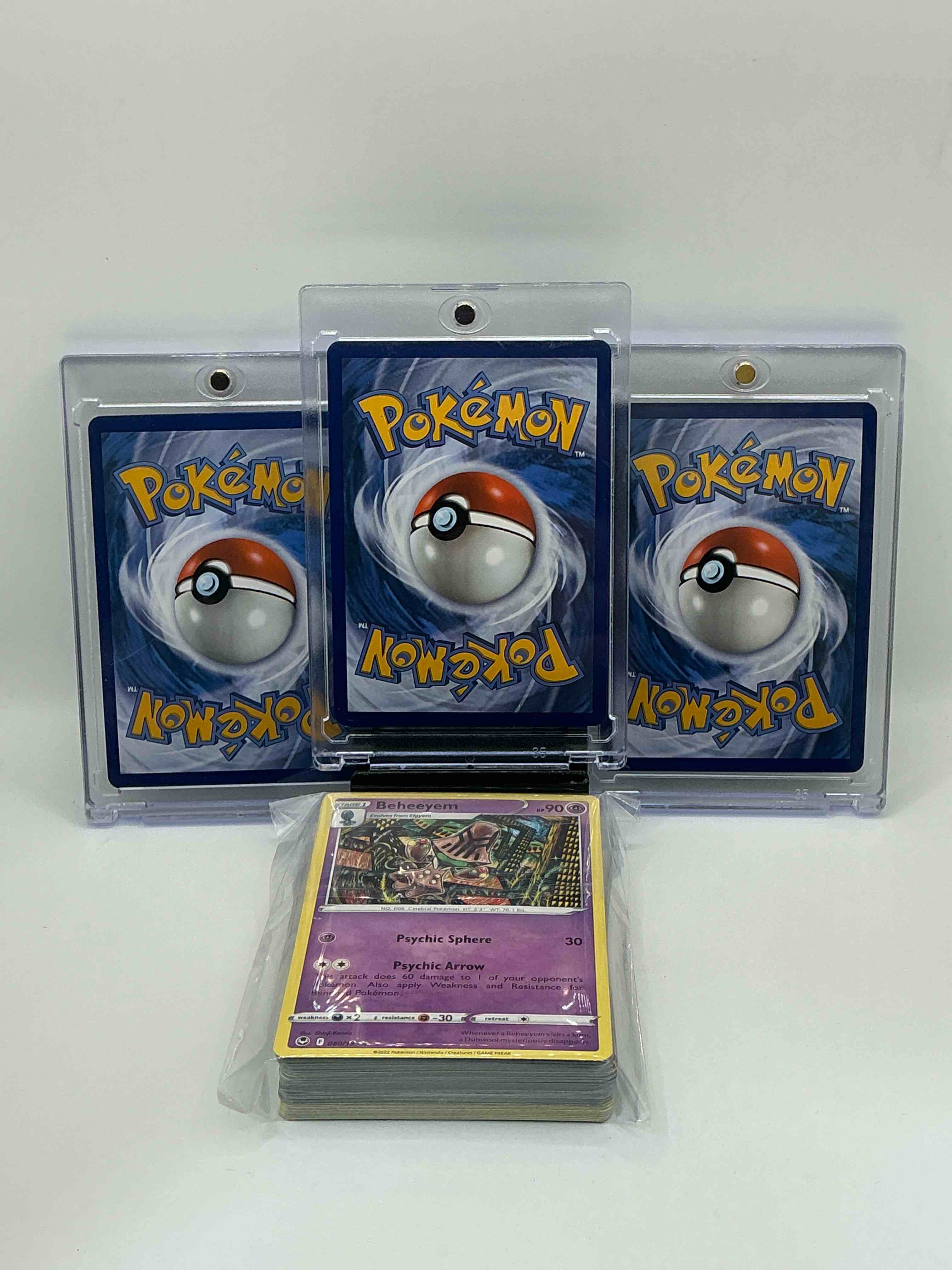 Condition photo showing New/Like New for Pokémon Palooza! Surfing Pikachu VMAX! Mewtwo V! Lucario V! Along With 50 Other Pokémon Heroes, Holos, Legends & Commons!