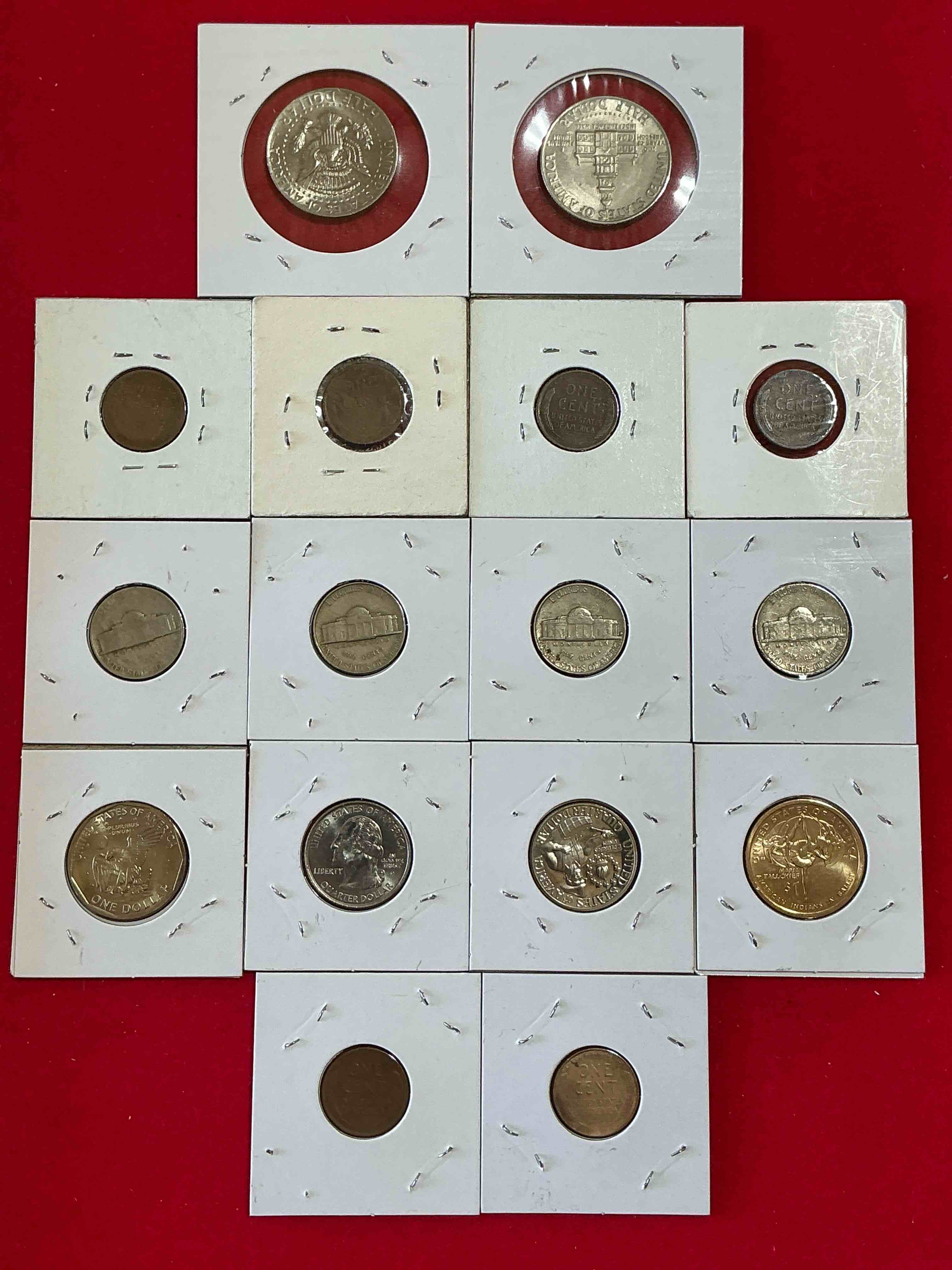 Condition photo showing Good Condition for Coin Lot Craziness! A Fun Mixture Of Different Coins From All Different Years! Ike Dollars, Indian Head Pennies, Half Dollars & More! Perfect Addition To Any Collection!