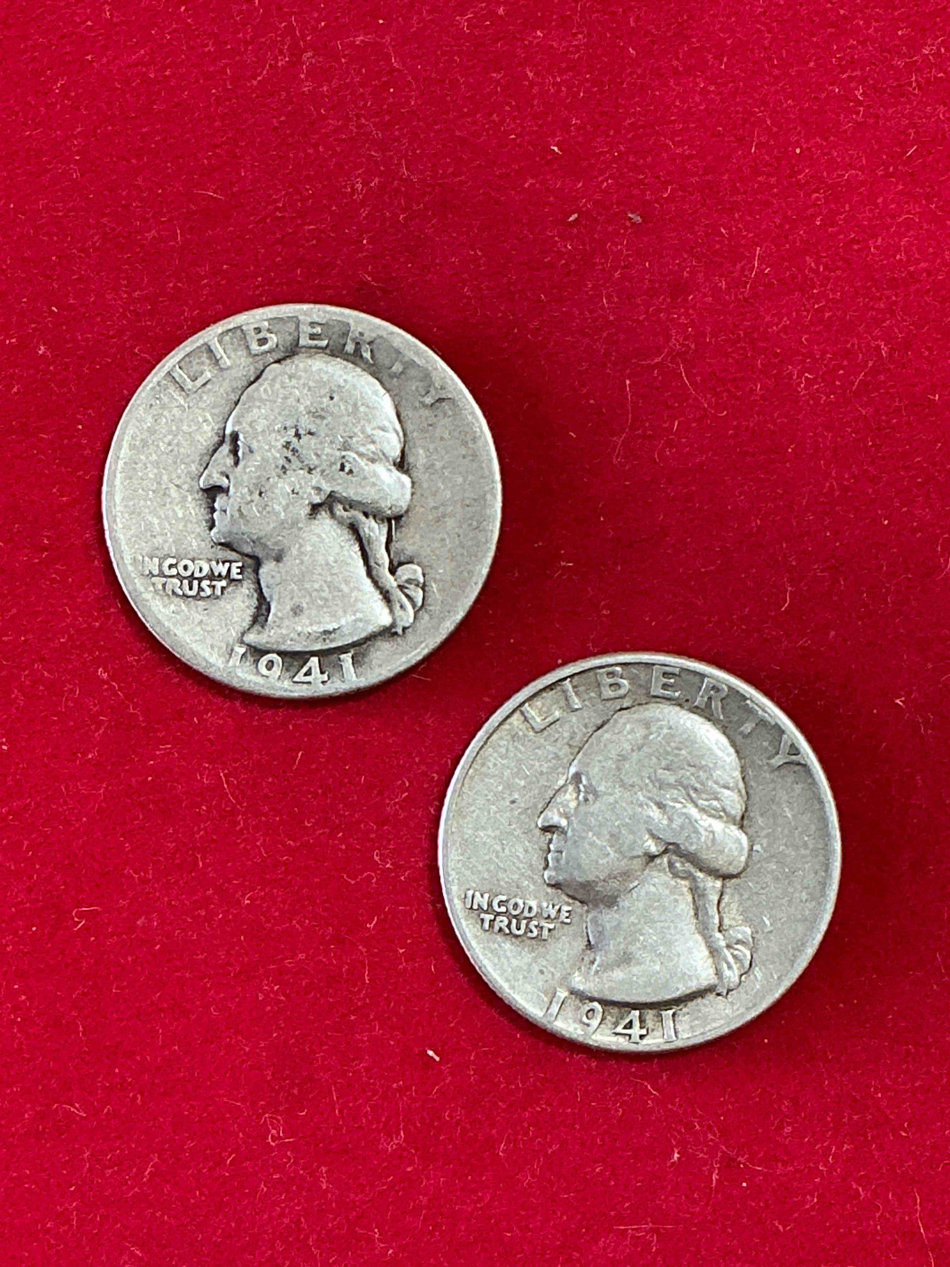 George Washington Brilliant Circulated World War II Silver! Pre 1965 U.S. Quarter Dollar Coins Were Actually Silver, Here Are Great Examples Of Awesome, Pristine George Washington Silver Quarter, Stunning & Circulated! Rare Mints! Great For Investing In Precious Metals! These Coins Were Minted At 90% Silver and 10% Copper, Giving Them A Net Weight Of .18084 Ounces Of Pure Silver Per Coin! Very Hard To Find, Stunning! Invest In Fine U.S. Silver!